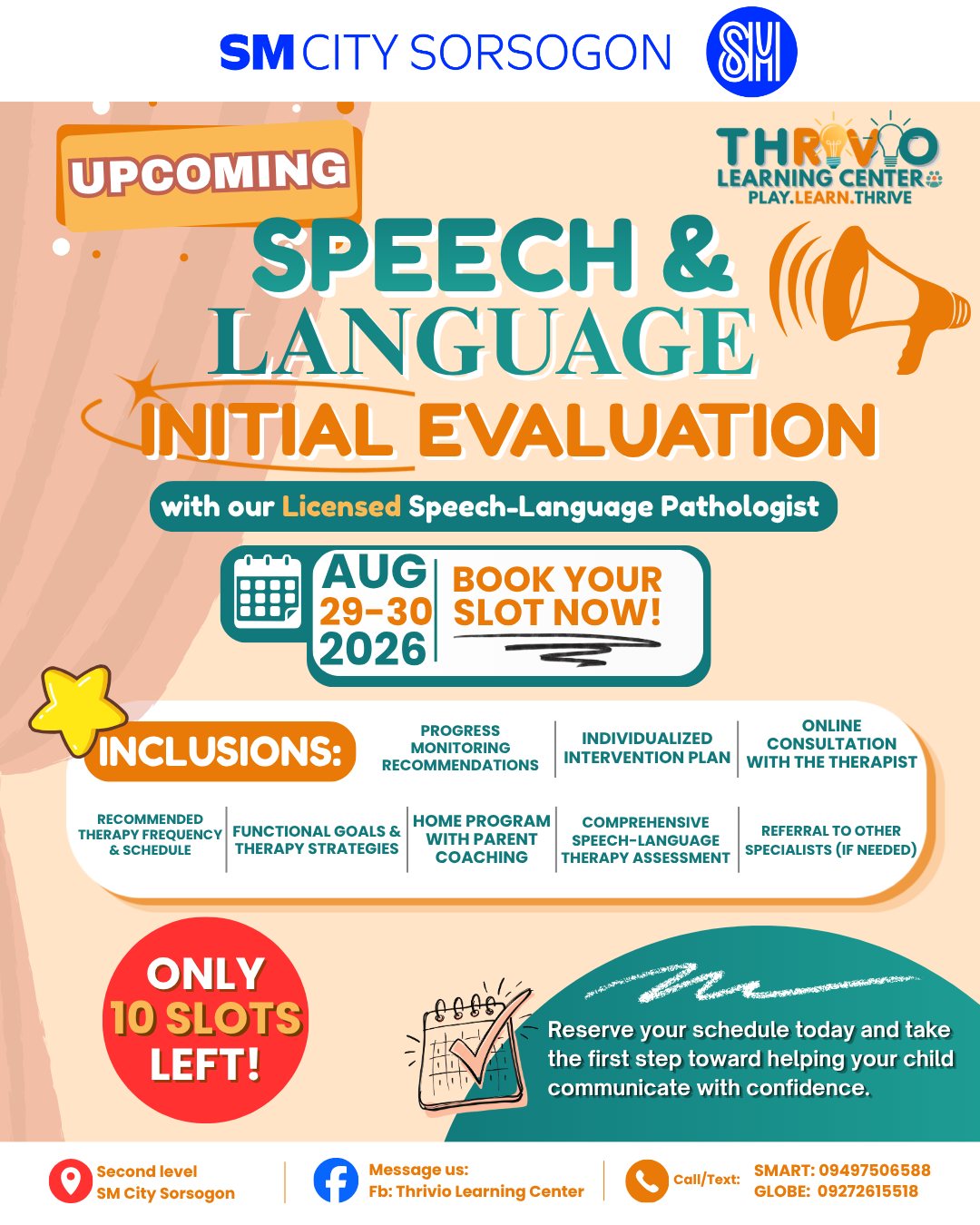 Thrivio Learning Center Facebook ad: 𝗔𝗧𝗧𝗘𝗡𝗧𝗜𝗢𝗡, 𝗣𝗔𝗥𝗘𝗡𝗧𝗦!