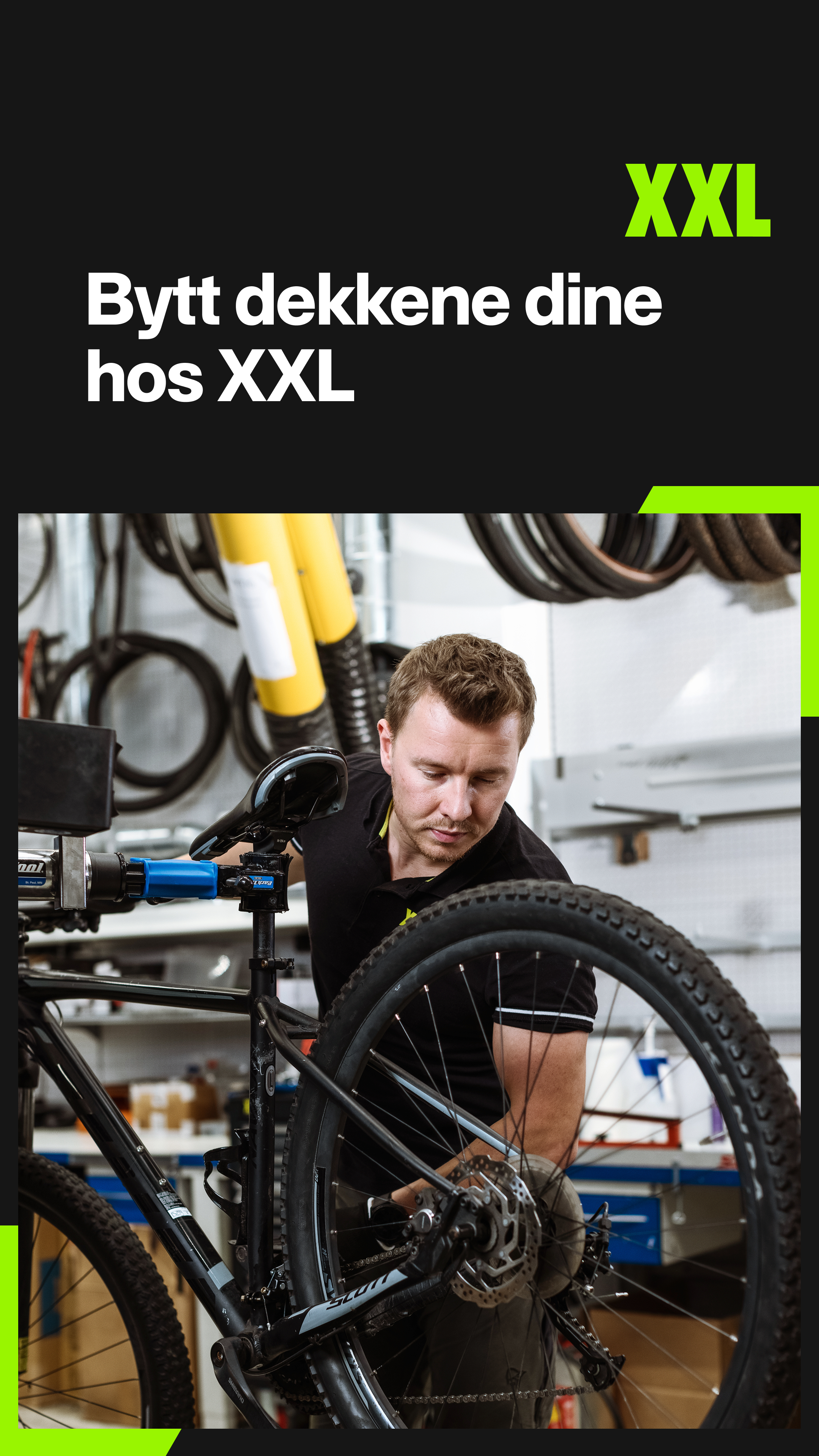 XXL Sport & Villmark Facebook ad: På tide å bytte dekk, før veiene blir glatte