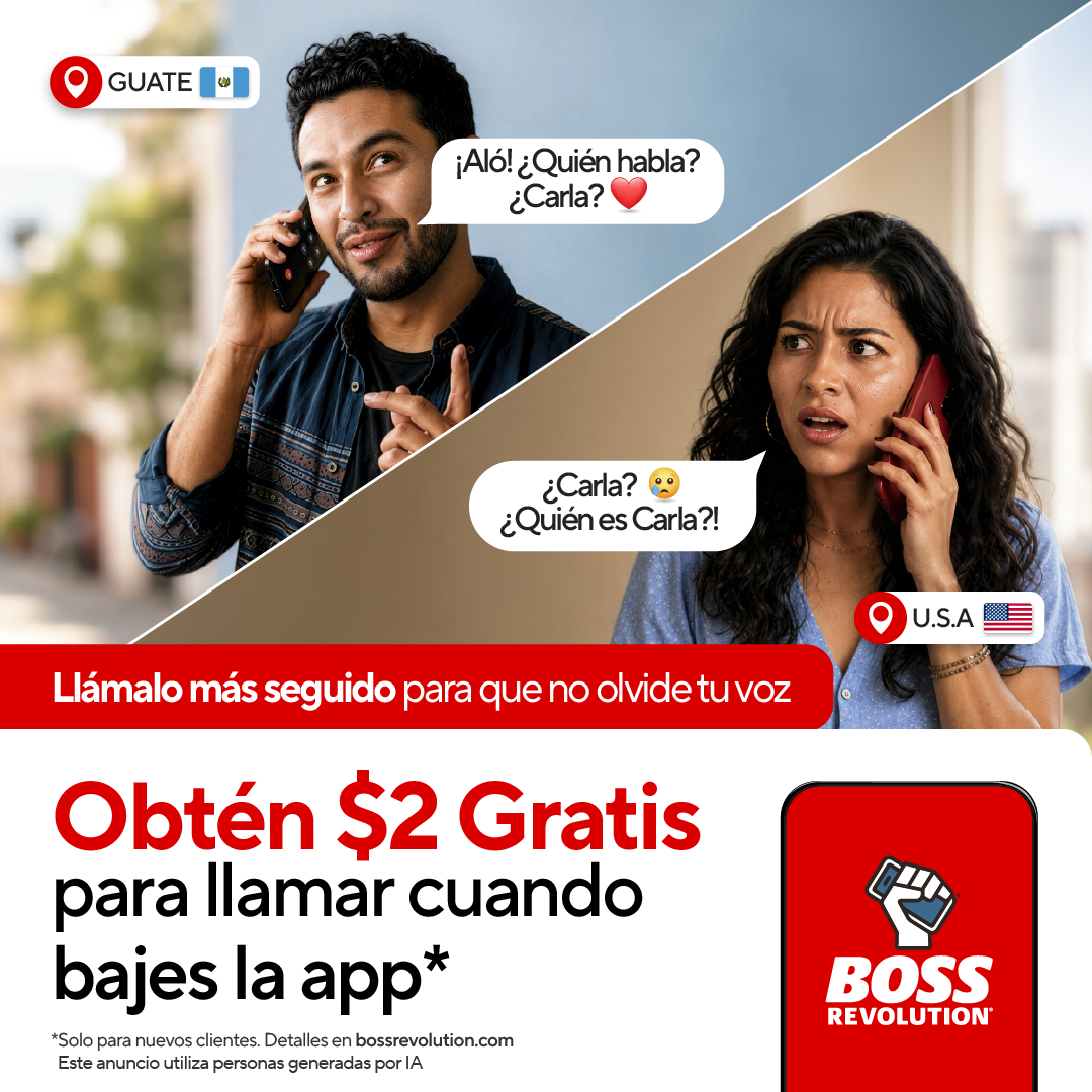 BOSS Revolution Facebook ad: Llamadas Al Extranjero Baratas