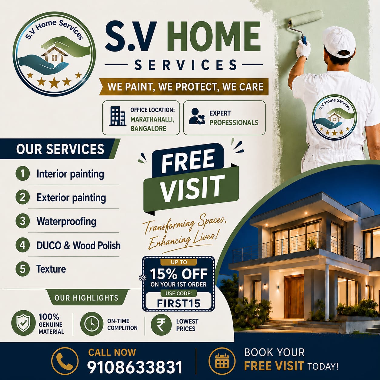 Home Painting Facebook ad: Transform your home with premium painting services.