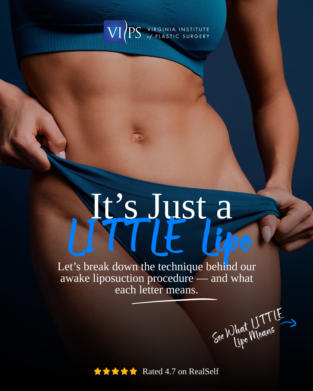 Virginia Institute of Plastic Surgery Facebook ad: LITTLE Lipo isn’t just a name, it’s a…