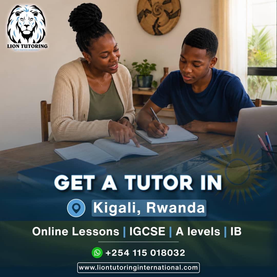 Lion Tutoring Facebook ad: Get a Tutor in Kigali, Rwanda