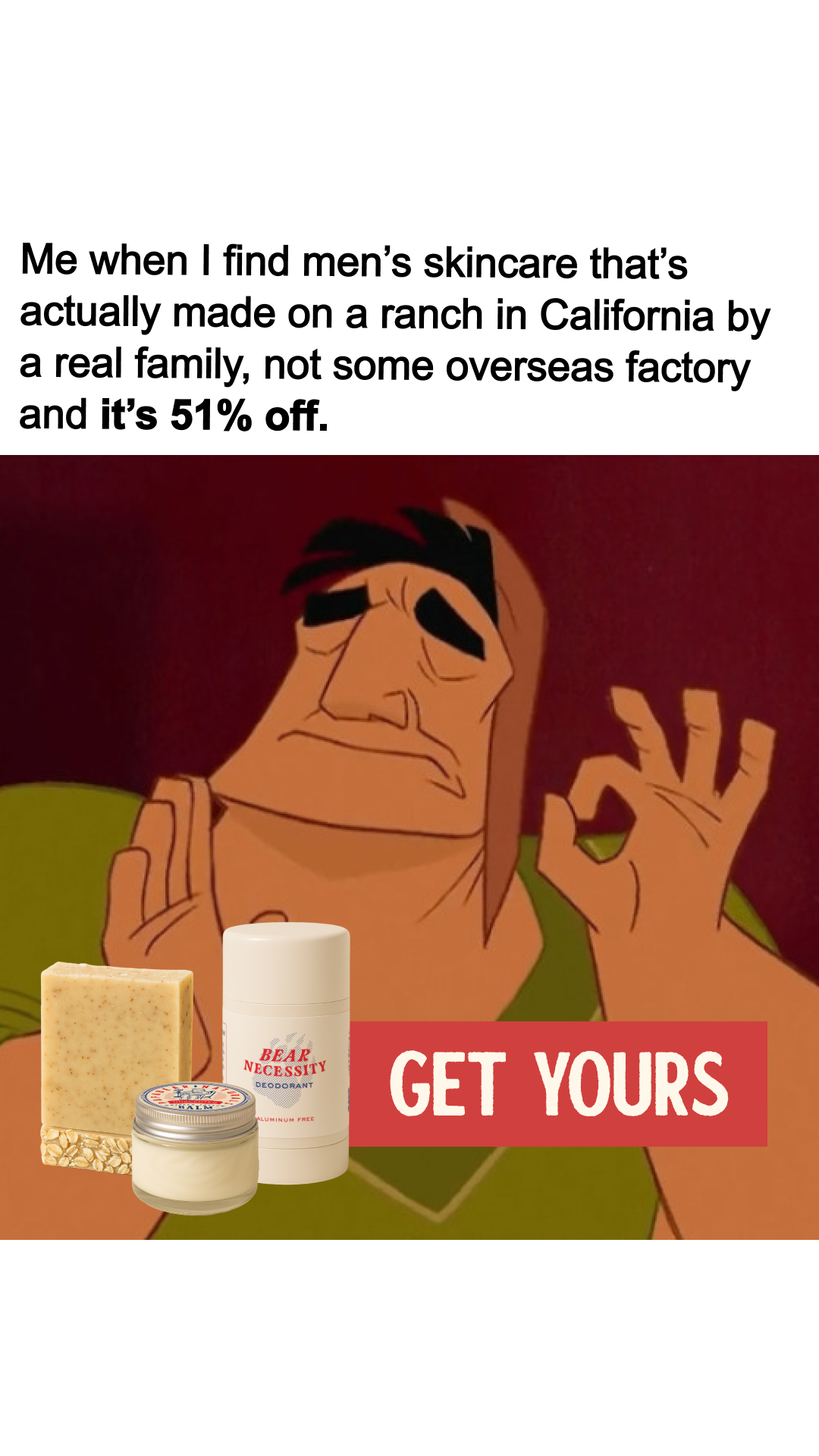 Papabear Naturals Facebook ad