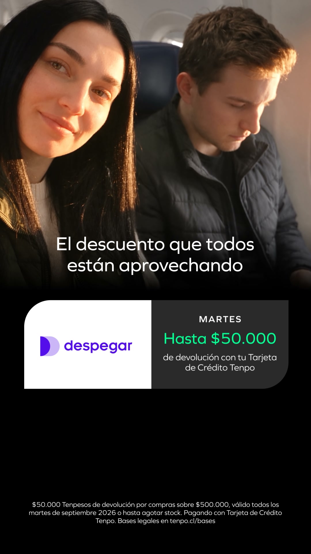 Tenpocl Facebook ad: Tu próximo destino es con Tenpo