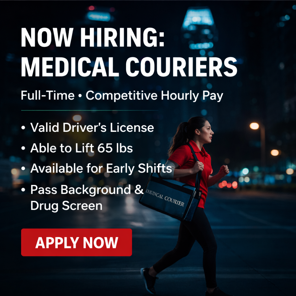 Jobs2Careers Facebook ad: Medical Courier Jobs Now Hiring