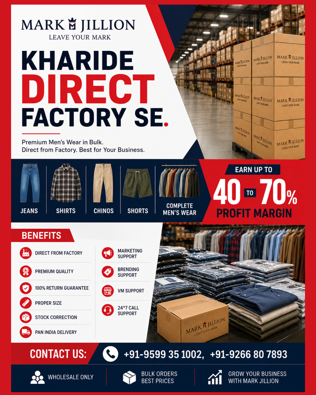 Mark Jillion Facebook ad: Direct from Factory