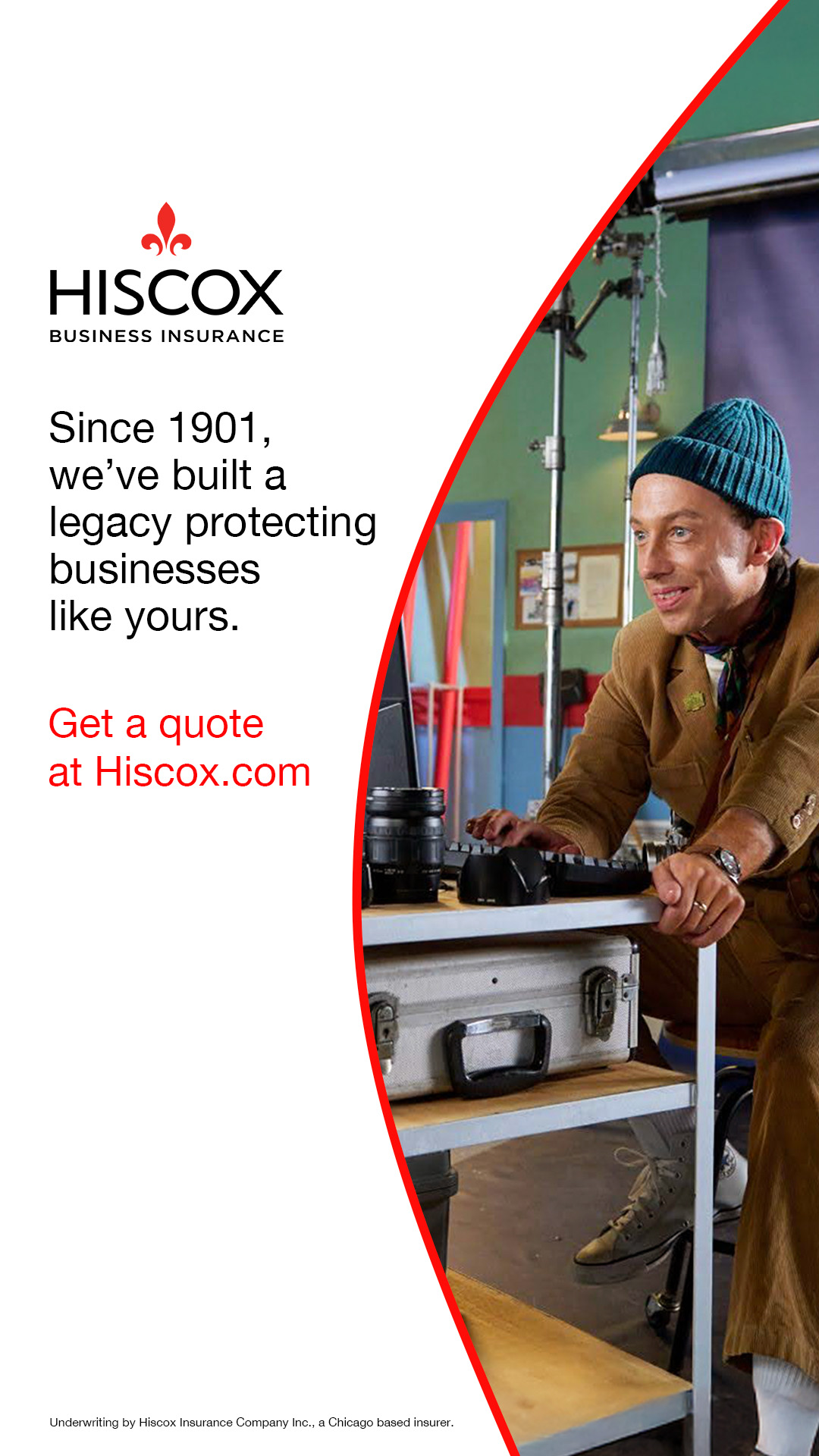 Hiscox Insurance Facebook ad