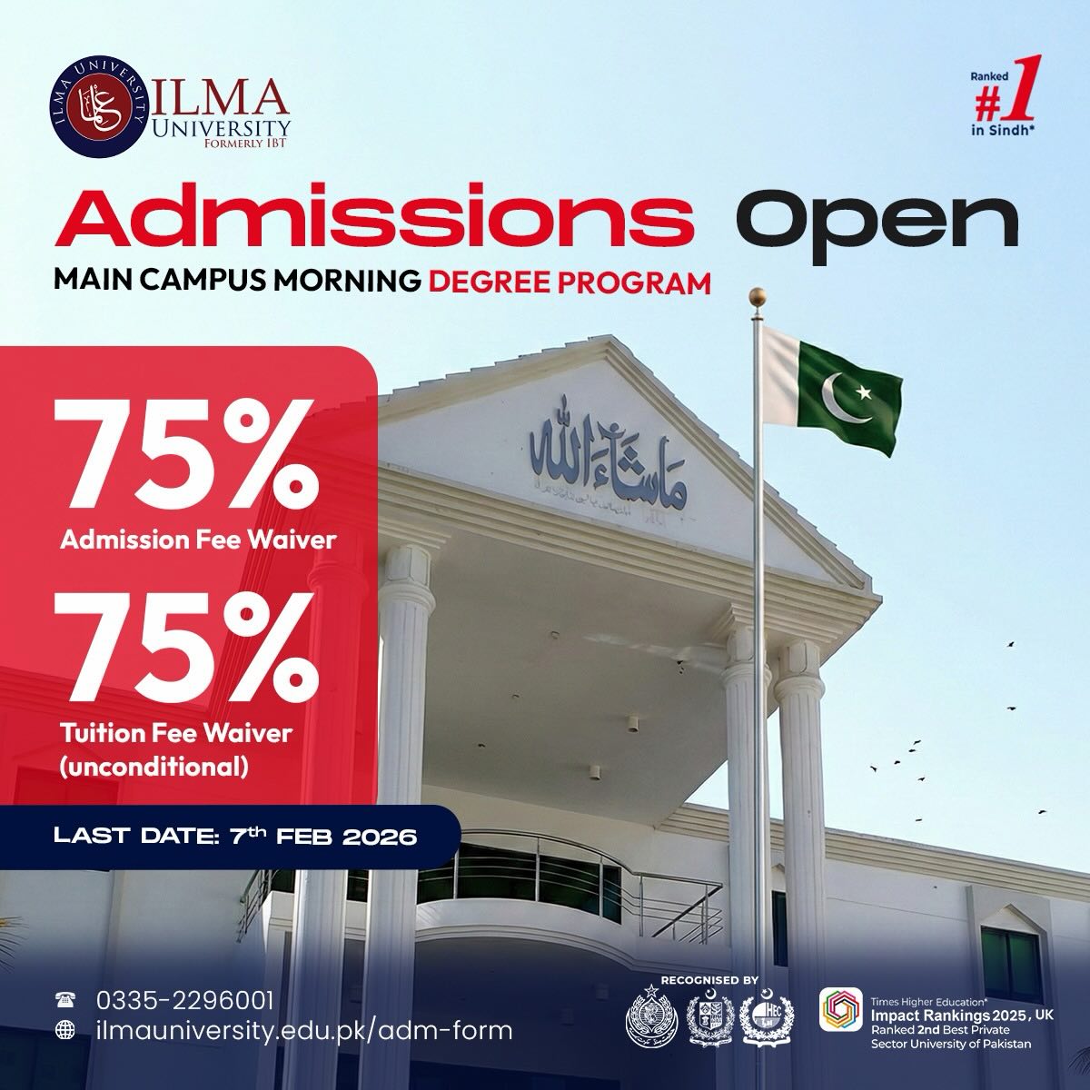 Ilma University Facebook ad: Admissions | ILMA University