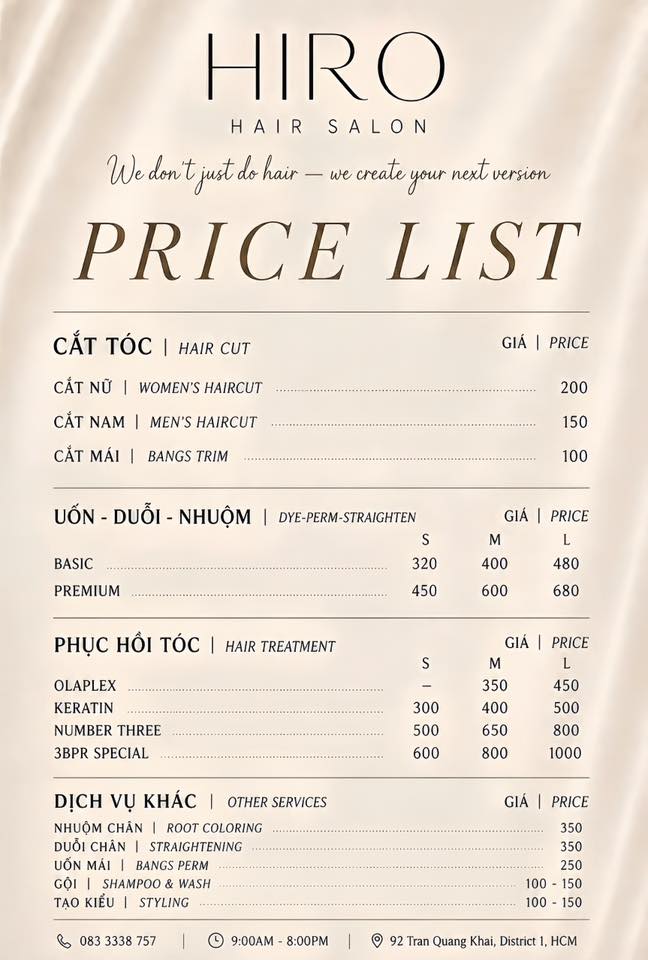 HIRO HAIR SALON Facebook ad