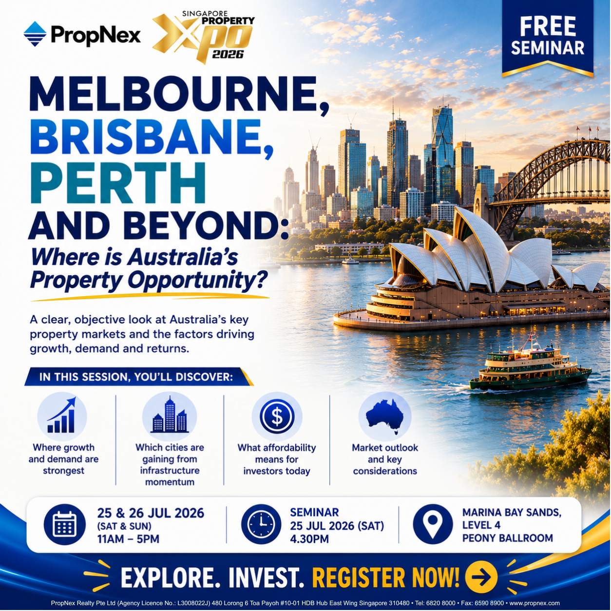 PropNex International Facebook ad: From Melbourne and Brisbane to Perth and beyond…