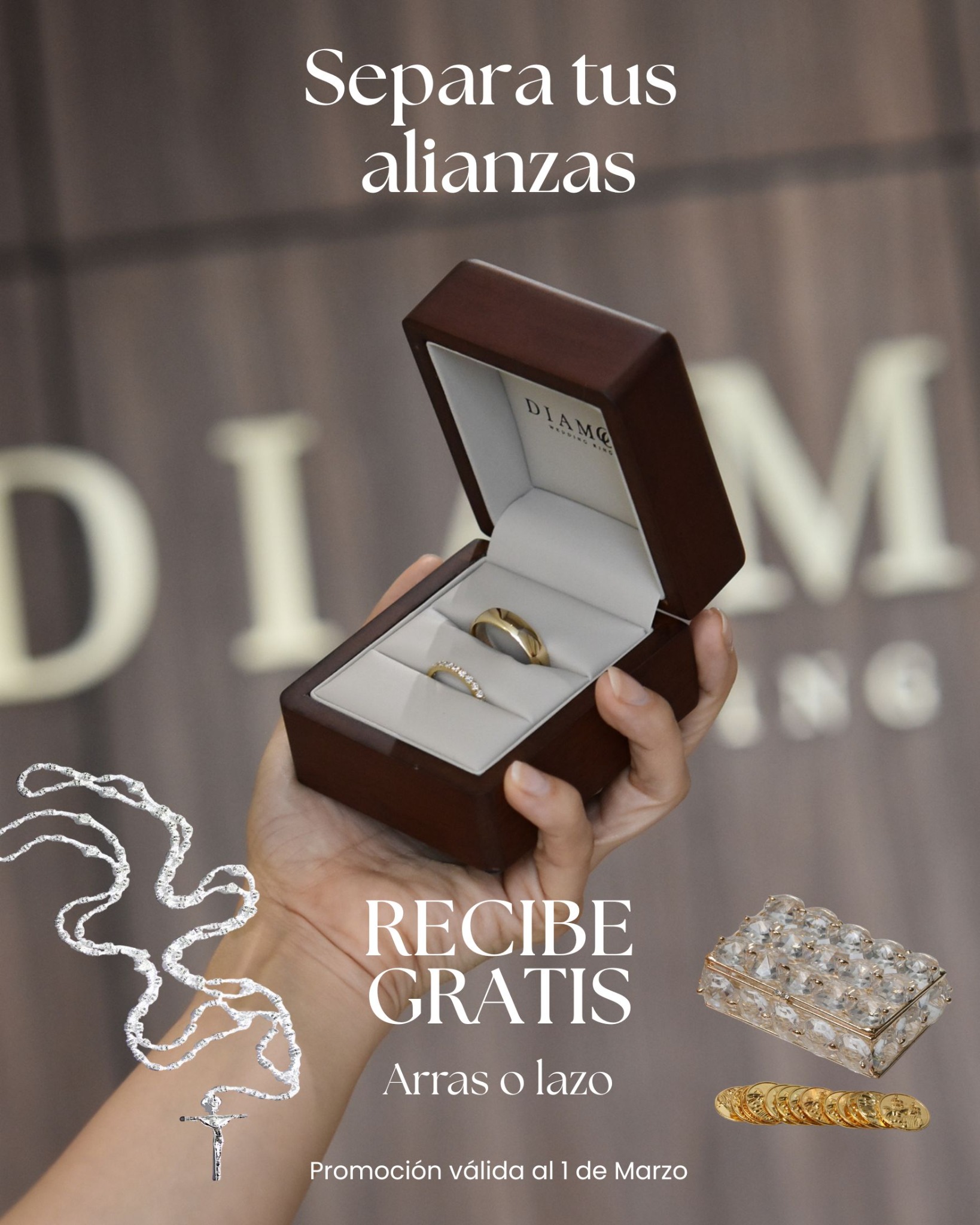 Diamou Wedding Rings Facebook ad from Feb 22, 2026