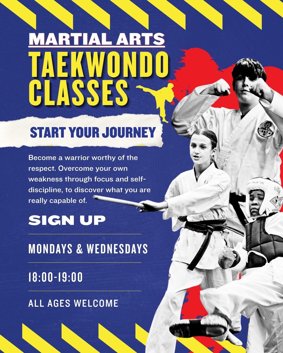 Blackbelt family centre -Taekwondo Facebook ad