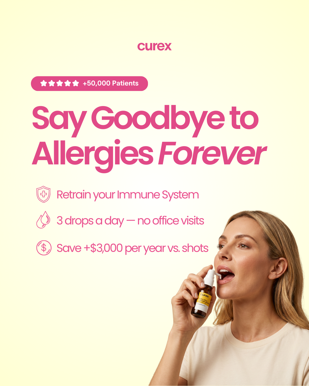 Curex Allergy Facebook ad