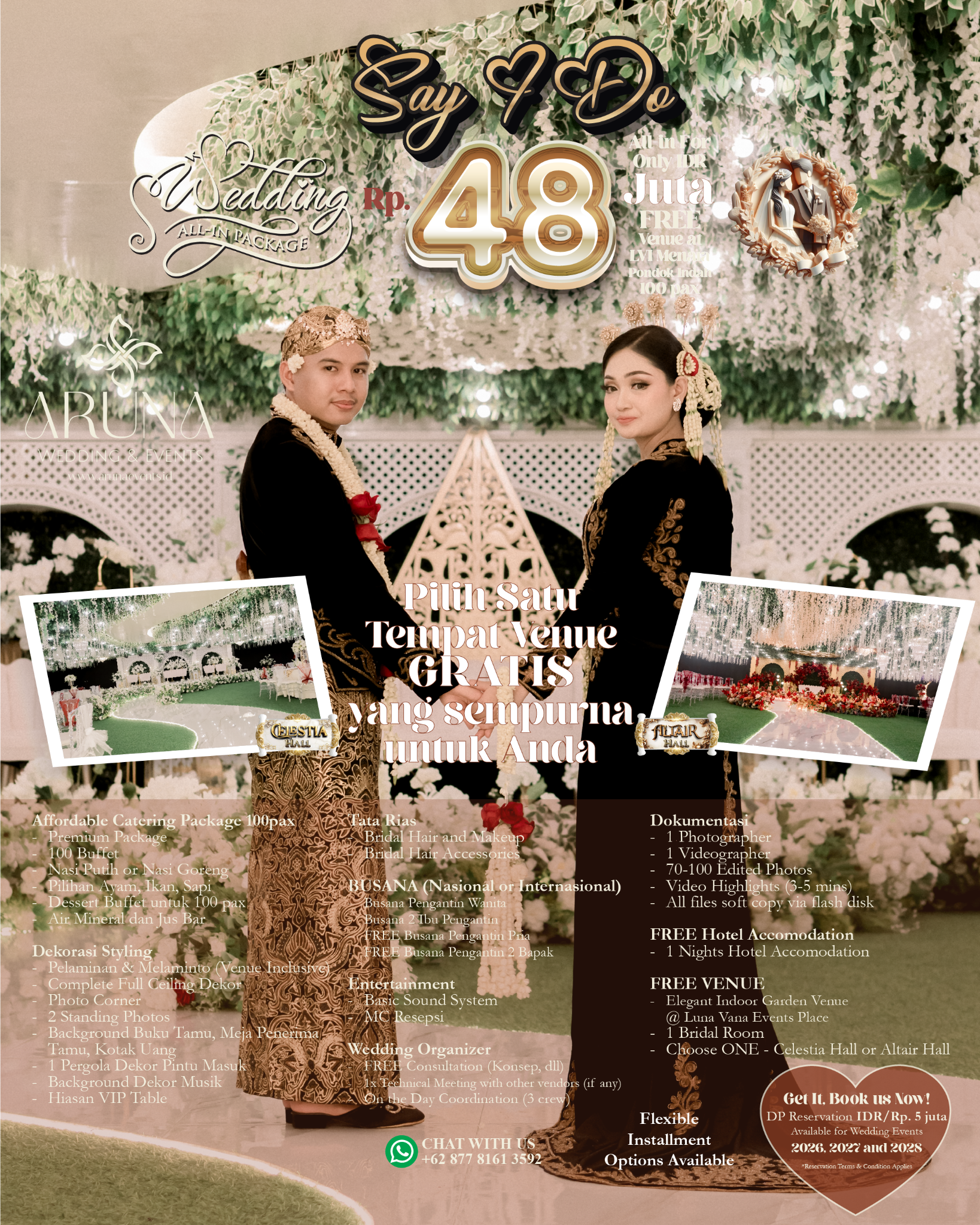 Aruna Vana Events Facebook ad from Mar 30, 2026