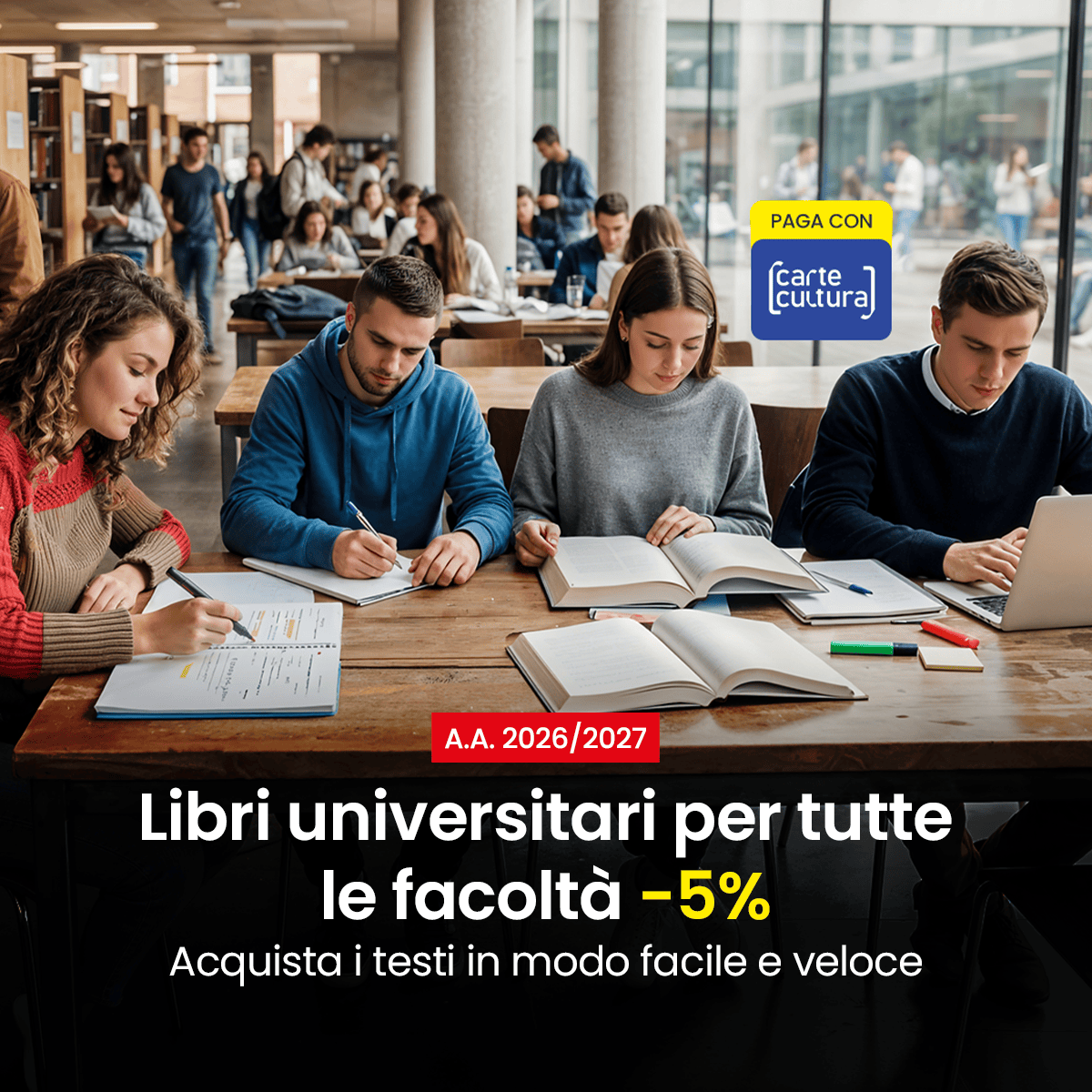 Feltrinelli Librerie Facebook ad: Libri Universitari e Professionali
