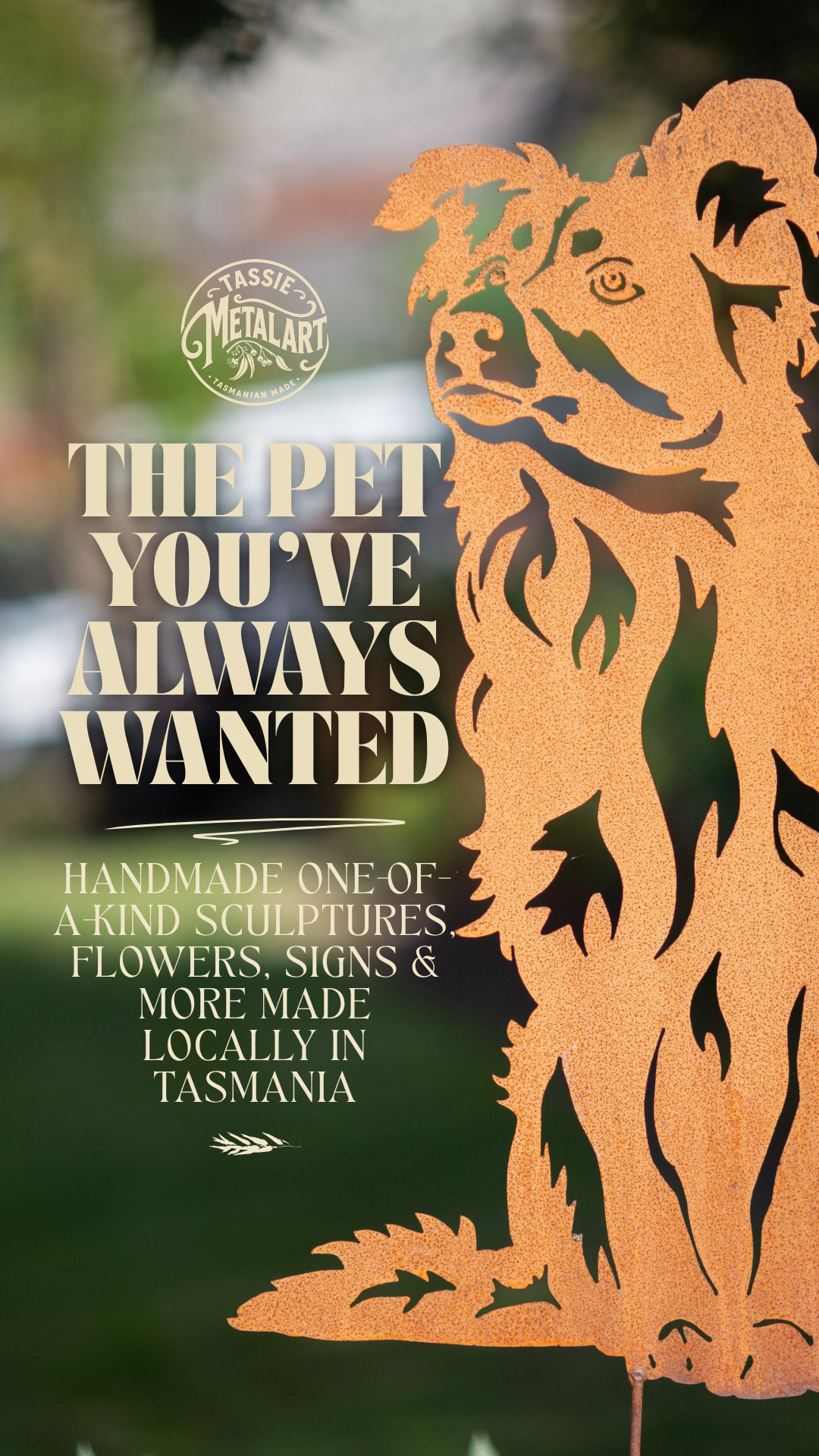 Gravelly Beach Metalworks Facebook ad: The Cutest Addition to the Garden
