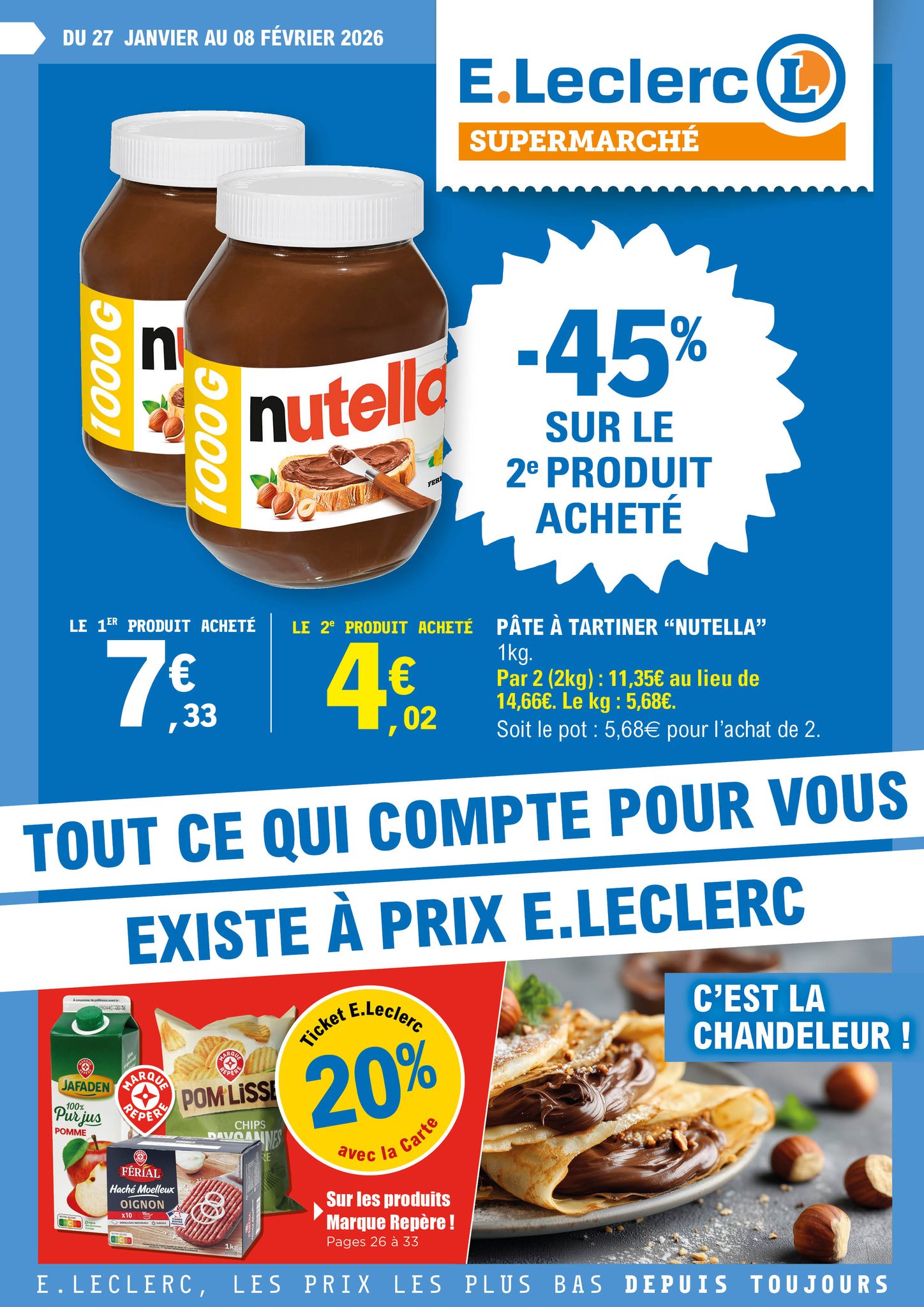 E.Leclerc Express Réunion Facebook ad: 𝗡𝗢𝗨𝗩𝗘𝗔𝗨 𝗖𝗔𝗧𝗔𝗟𝗢𝗚𝗨𝗘 valable du 𝟐𝟕…