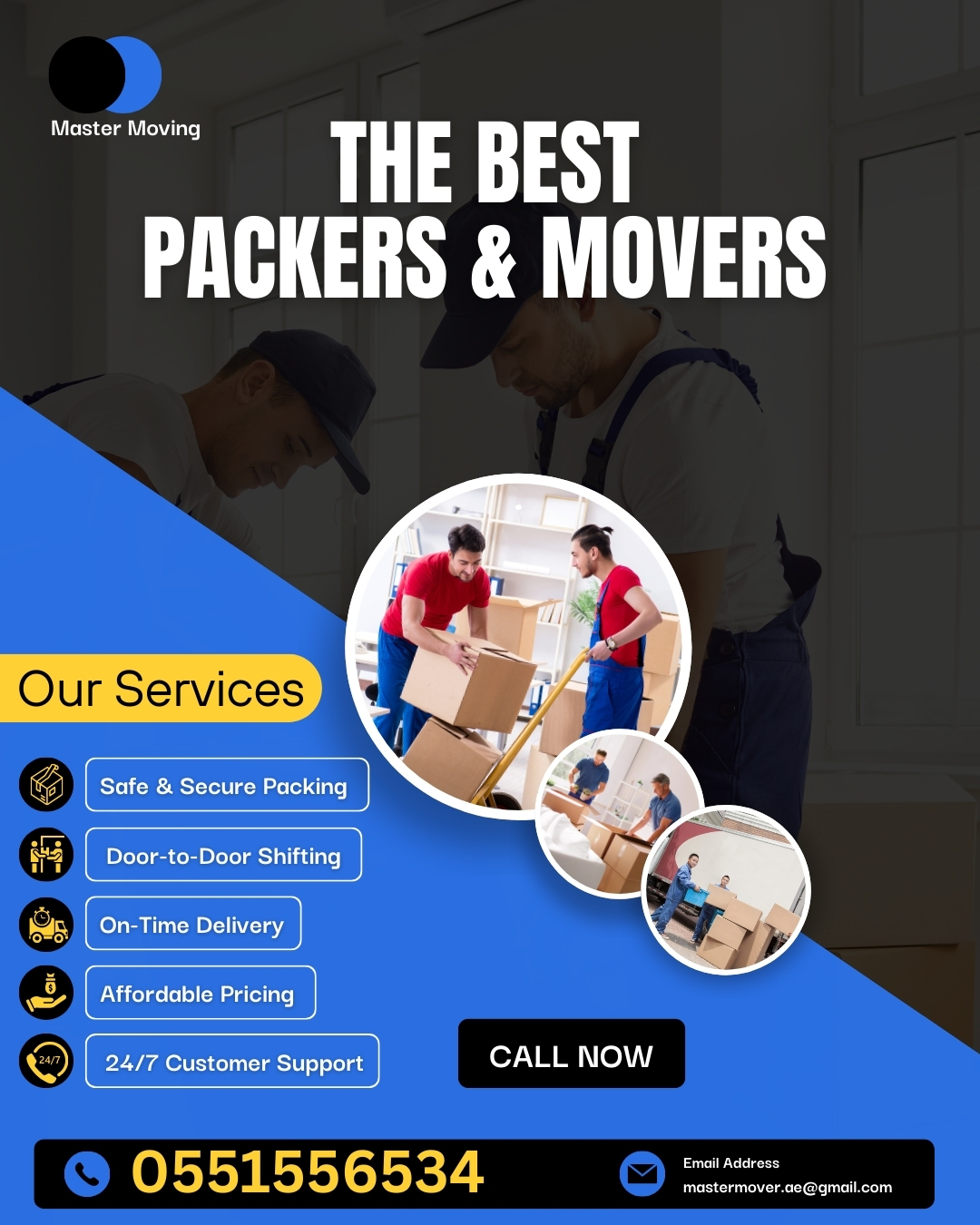 Moving Master Mover and Packer Facebook ad: Best Mover and Packer in All UAE