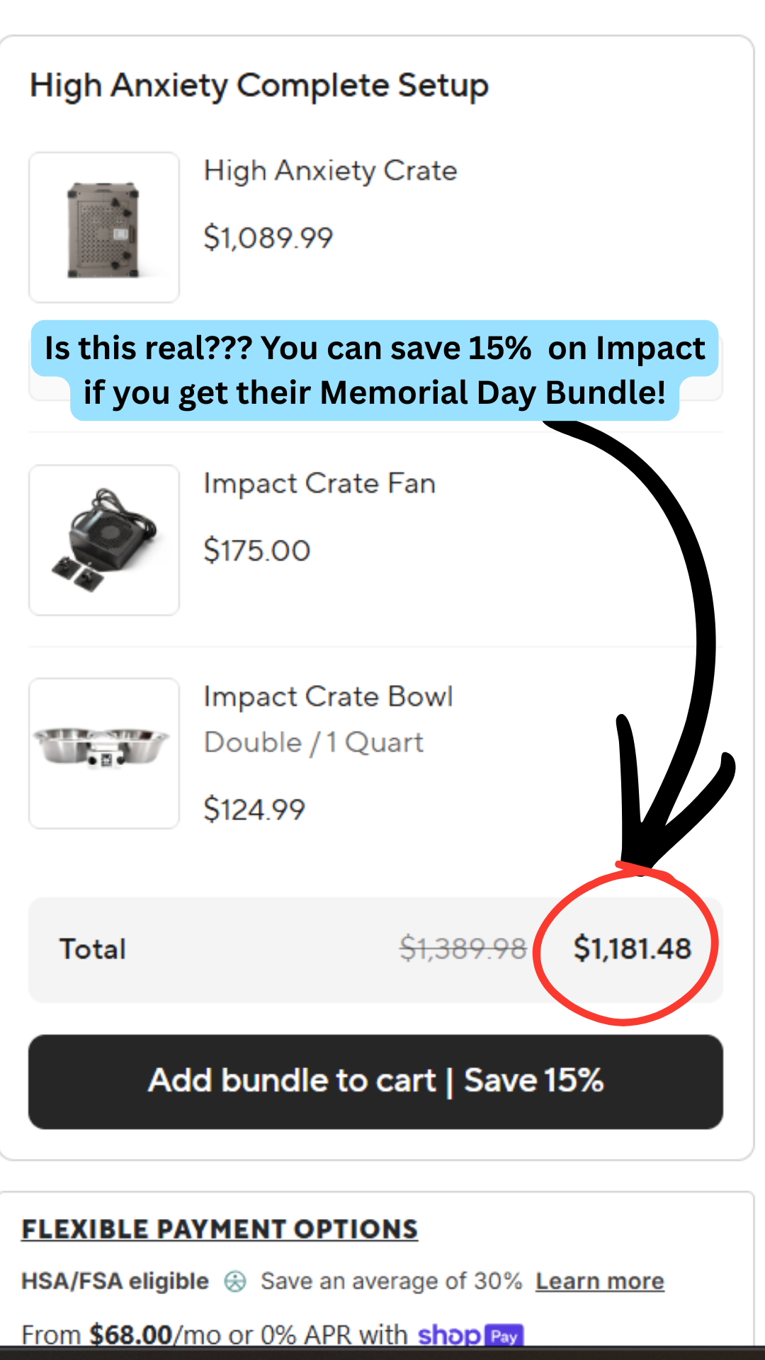 Impact Dog Crates Facebook ad