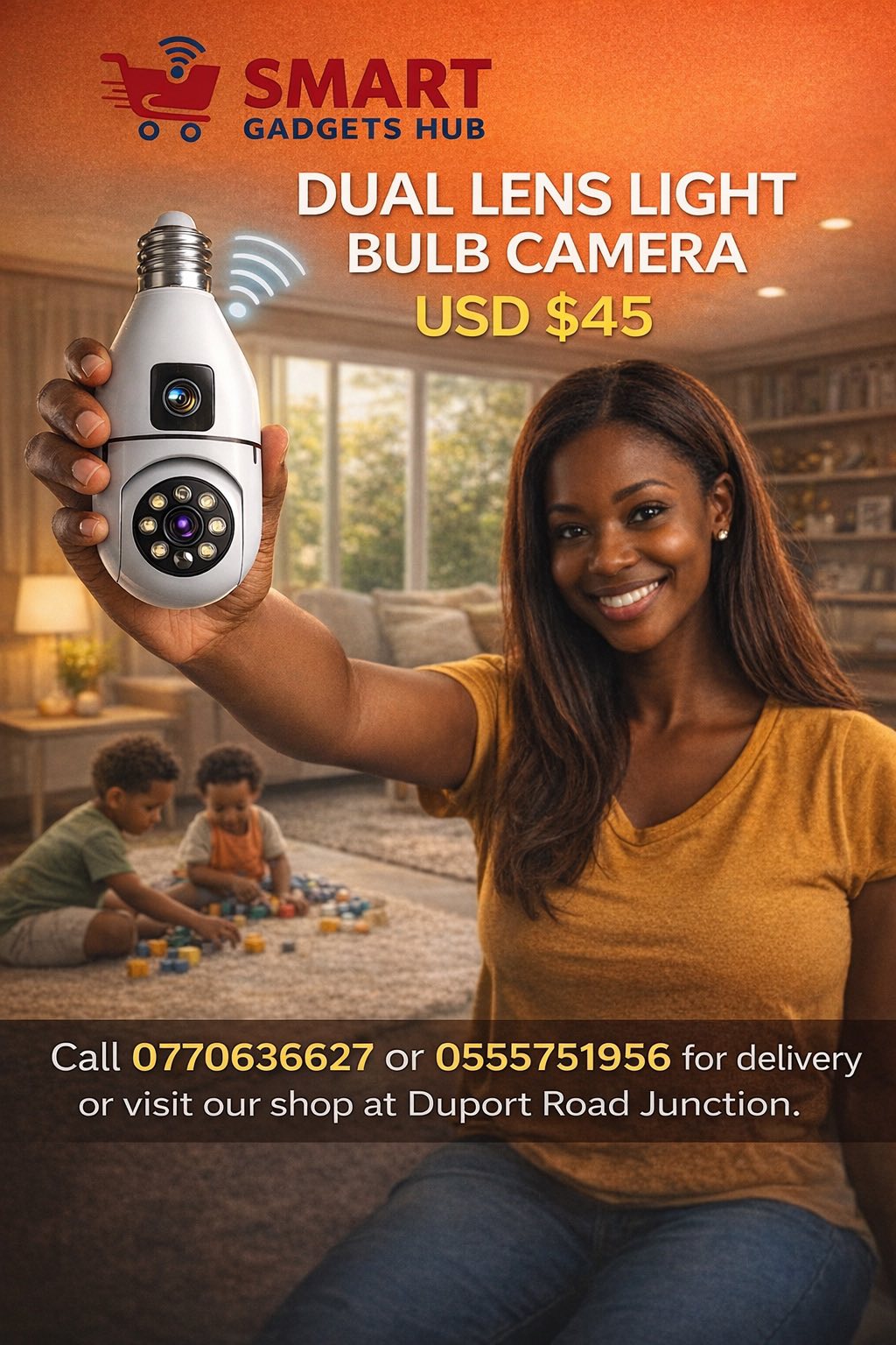 Smart Gadgets Hub Facebook ad: Smart Security Cameras Available