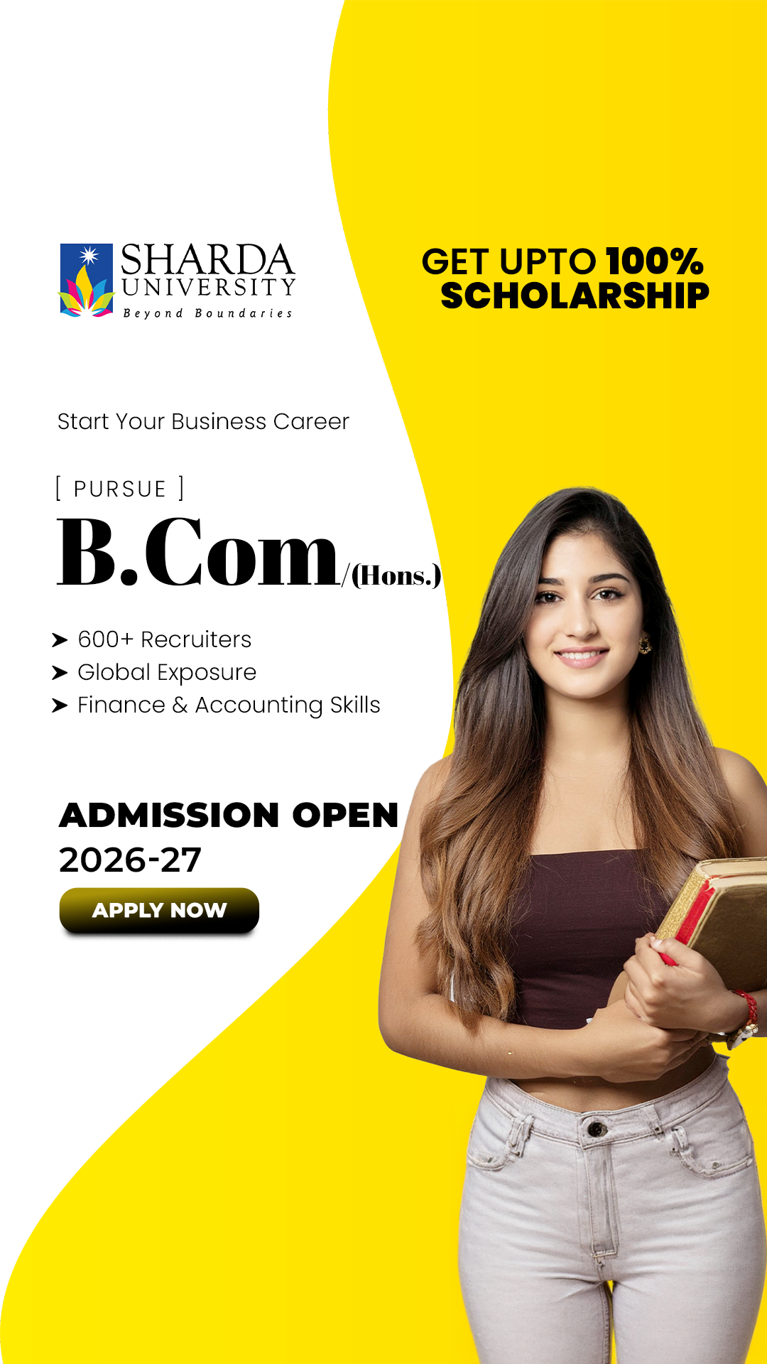 Sharda University Facebook ad
