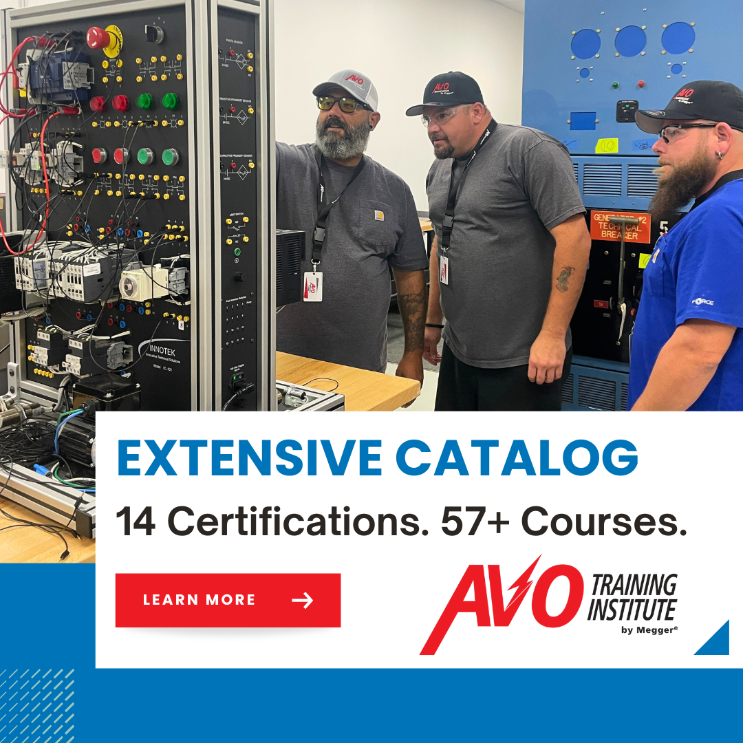 AVO Training Institute Facebook ad: Electrical Training that keeps your team compliant and…