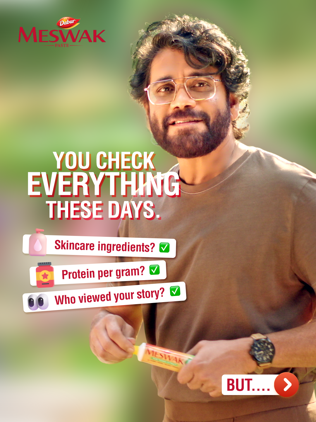 Dabur Meswak Facebook ad: Let your toothpaste do more than just foam.