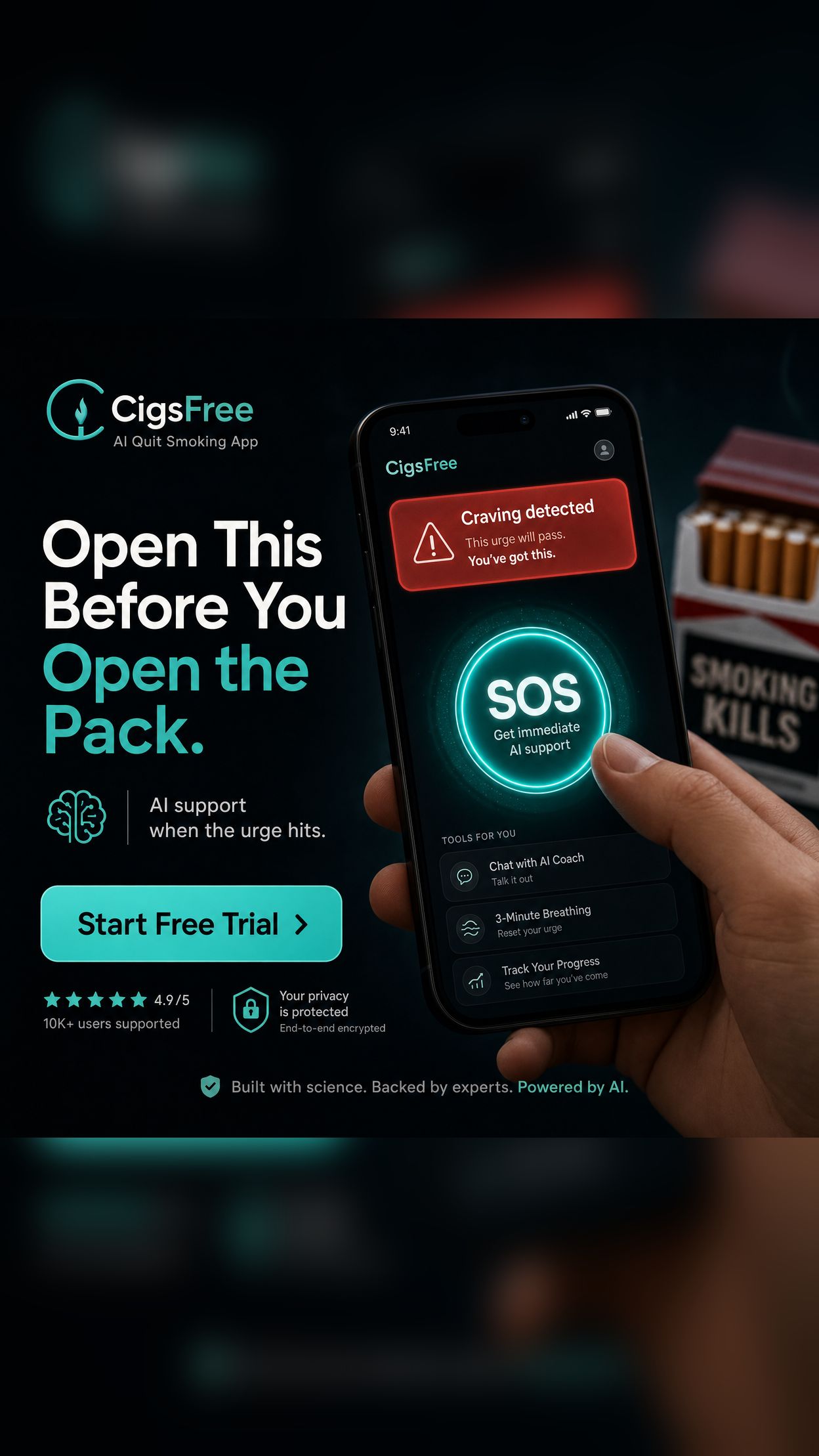 Cigs Free Facebook ad from May 21, 2026