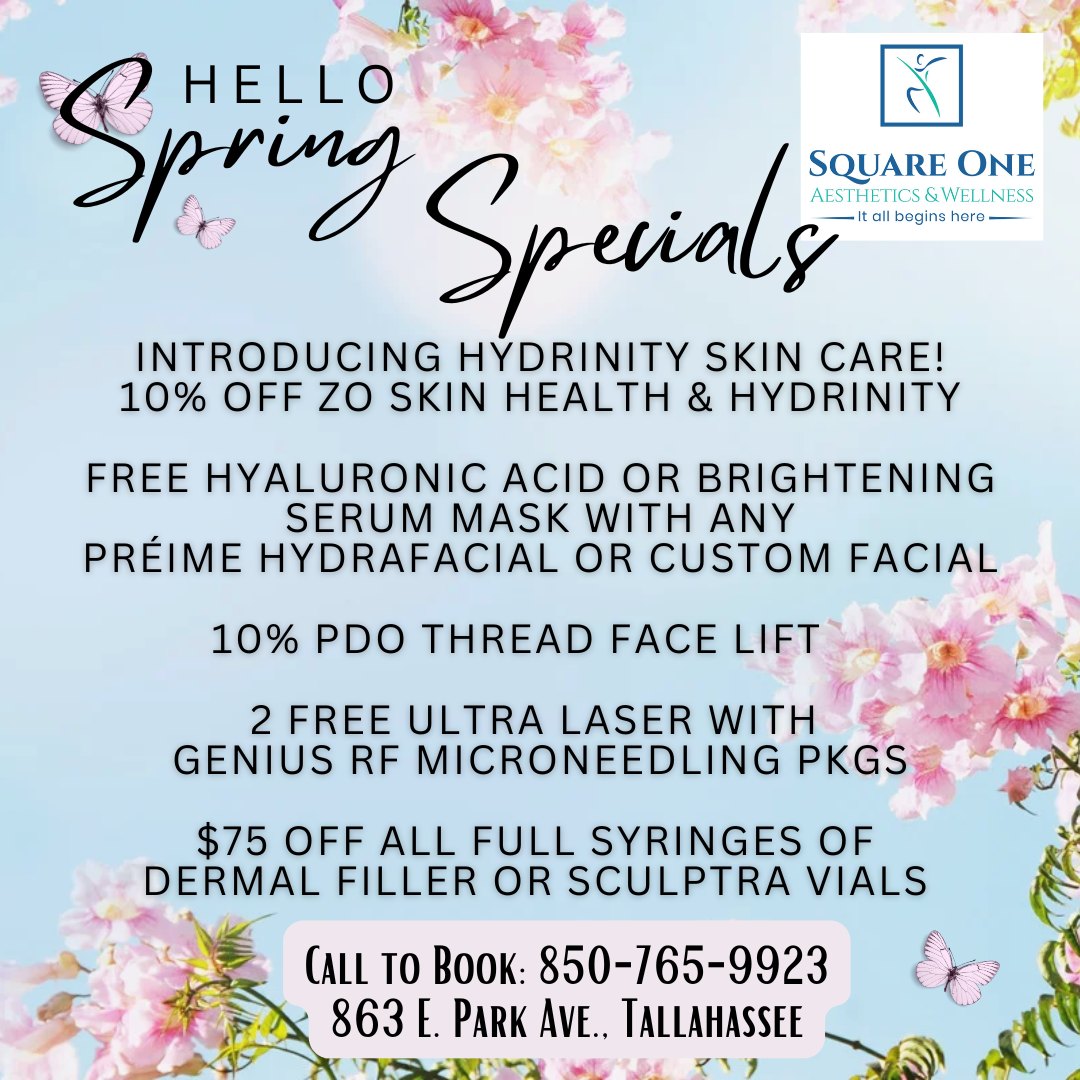Square One Aesthetics & Wellness Facebook ad