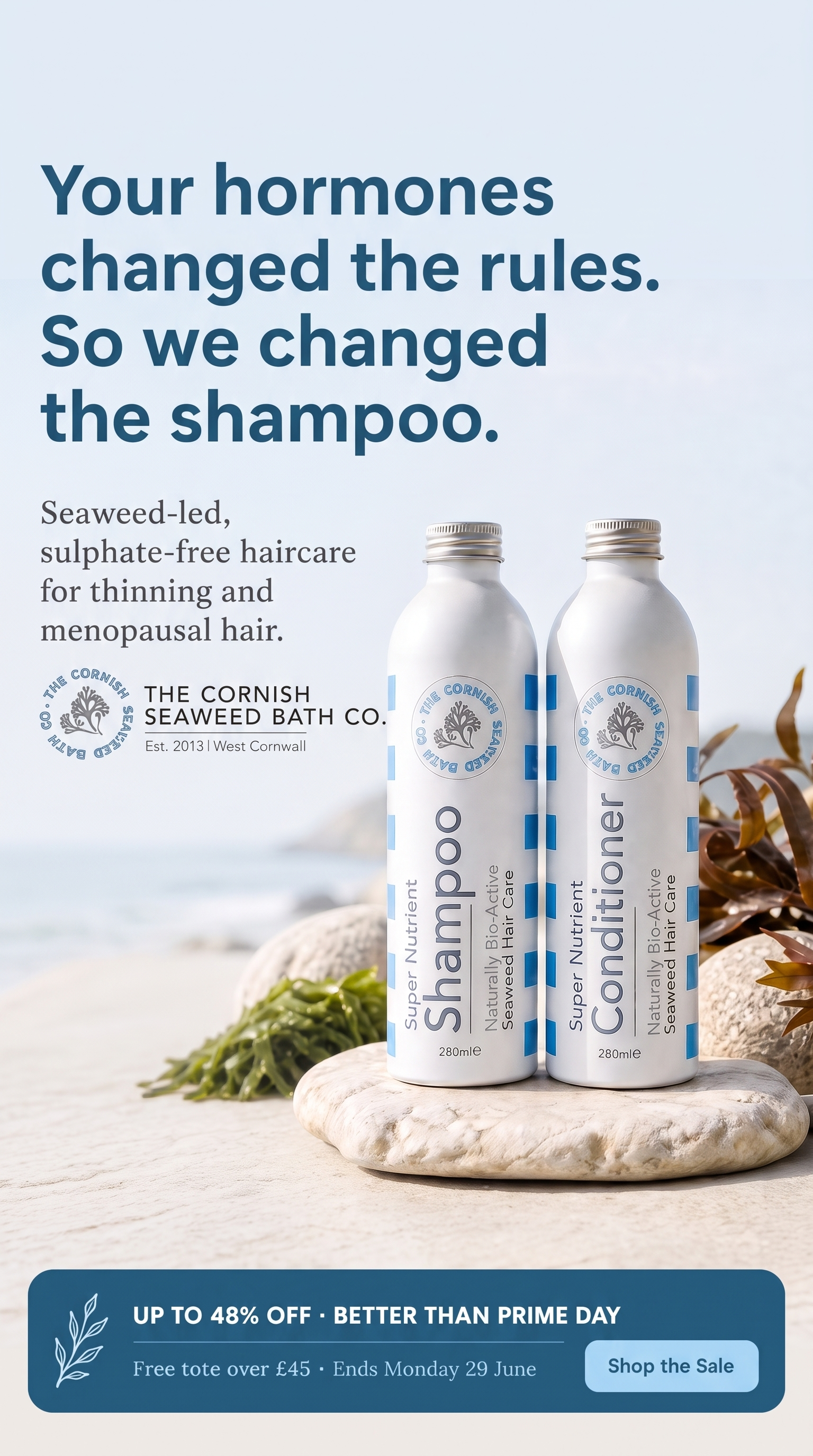 The Cornish Seaweed Bath Company Facebook ad