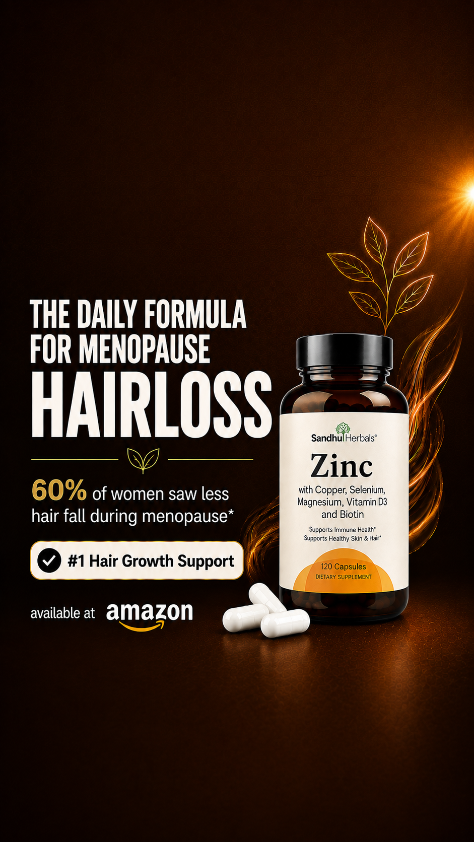 Sandhu Herbals Facebook ad: Menopause Is Stealing Your Hair. This Stops It.