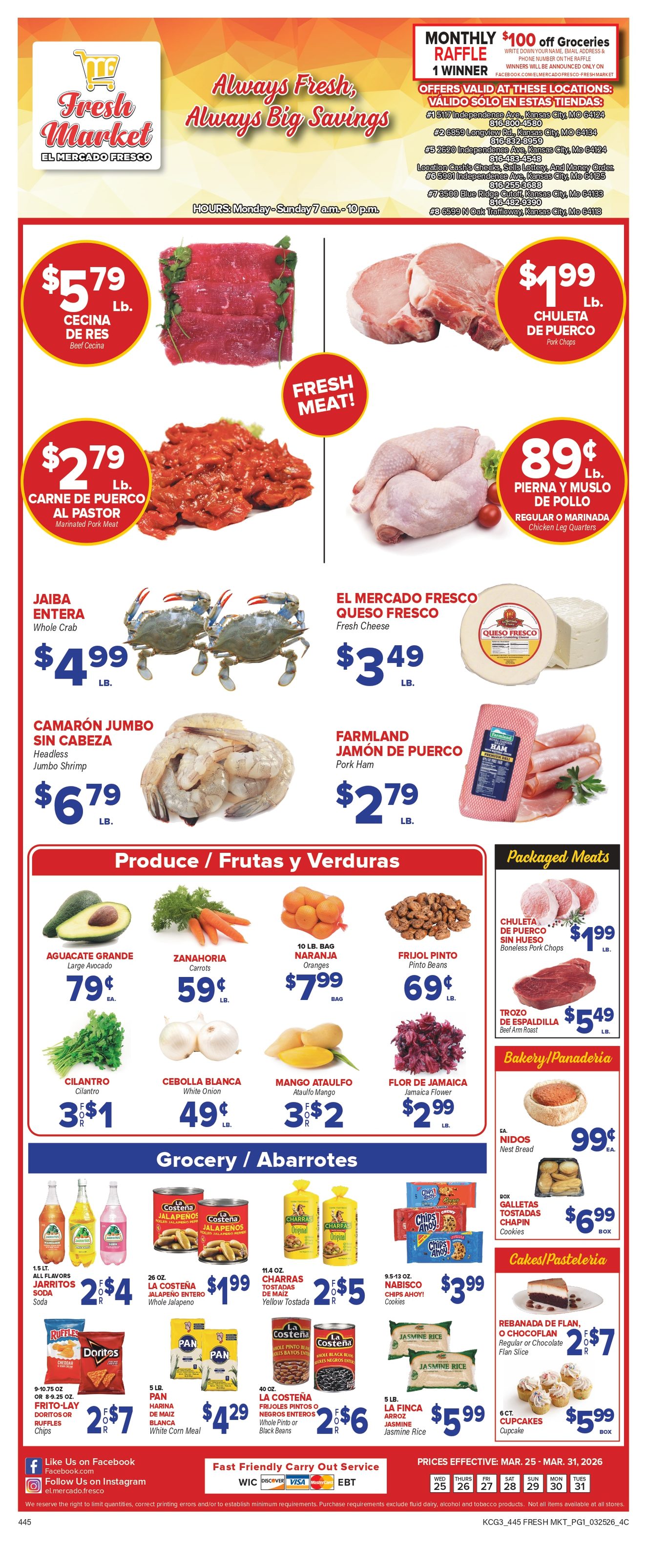 El Mercado Fresco - Northland Facebook ad: ¡Es hora de ahorrar en tu super mercado…