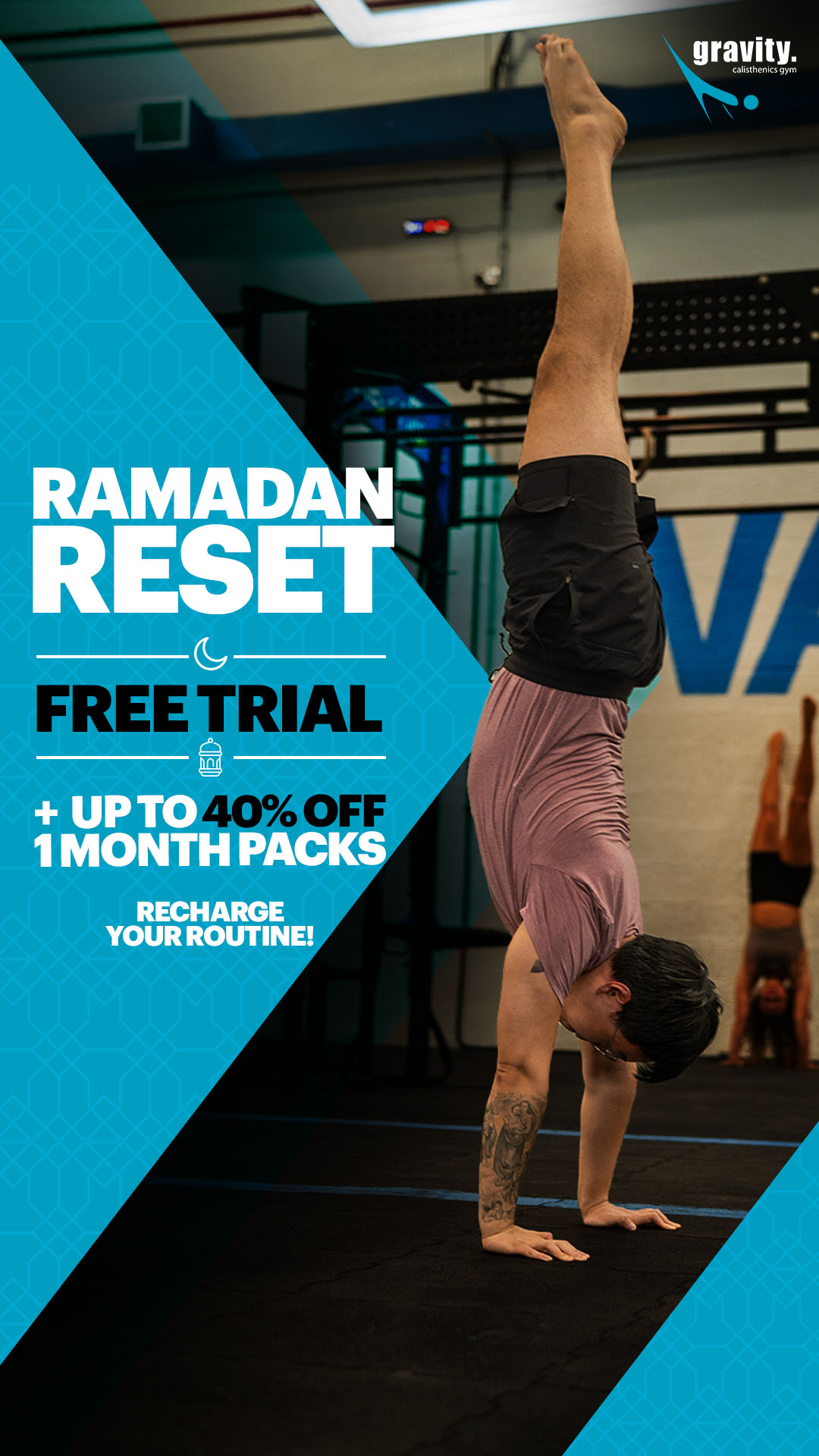 Gravity Calisthenics Gym Facebook ad