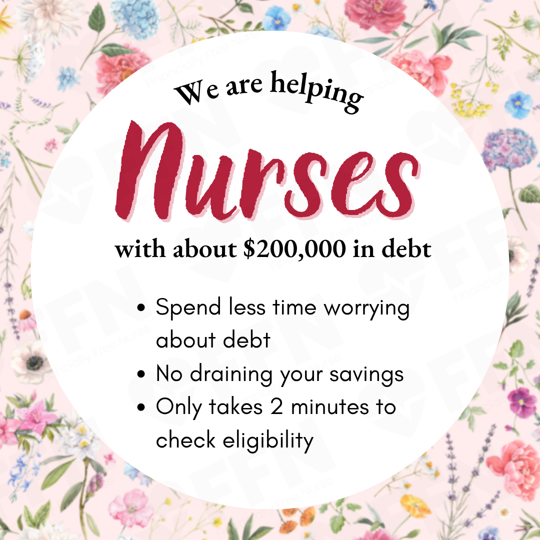 Financially Free Nurse Facebook ad: Nurses, Stop. Get Relief.