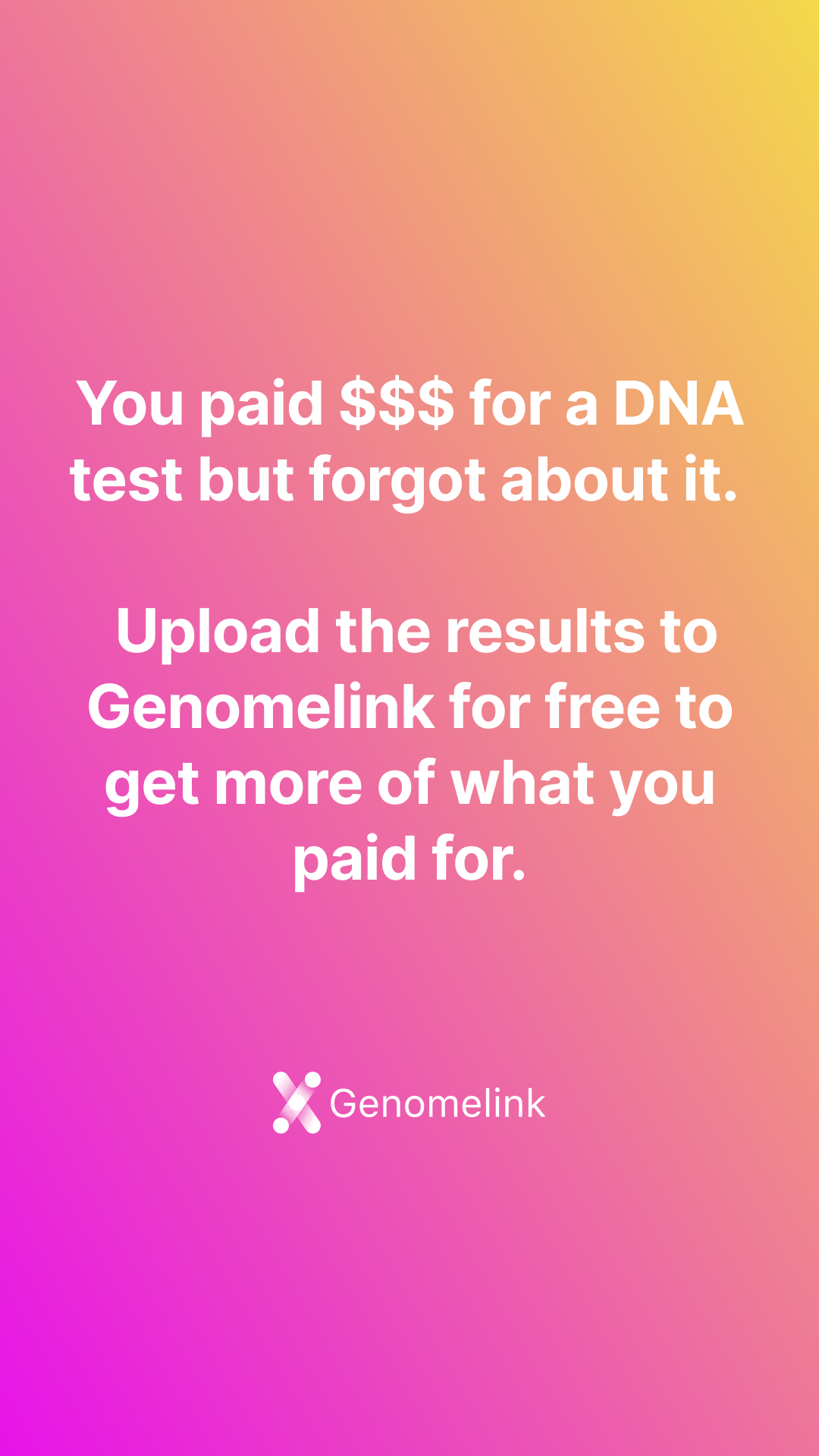Genomelink Facebook ad