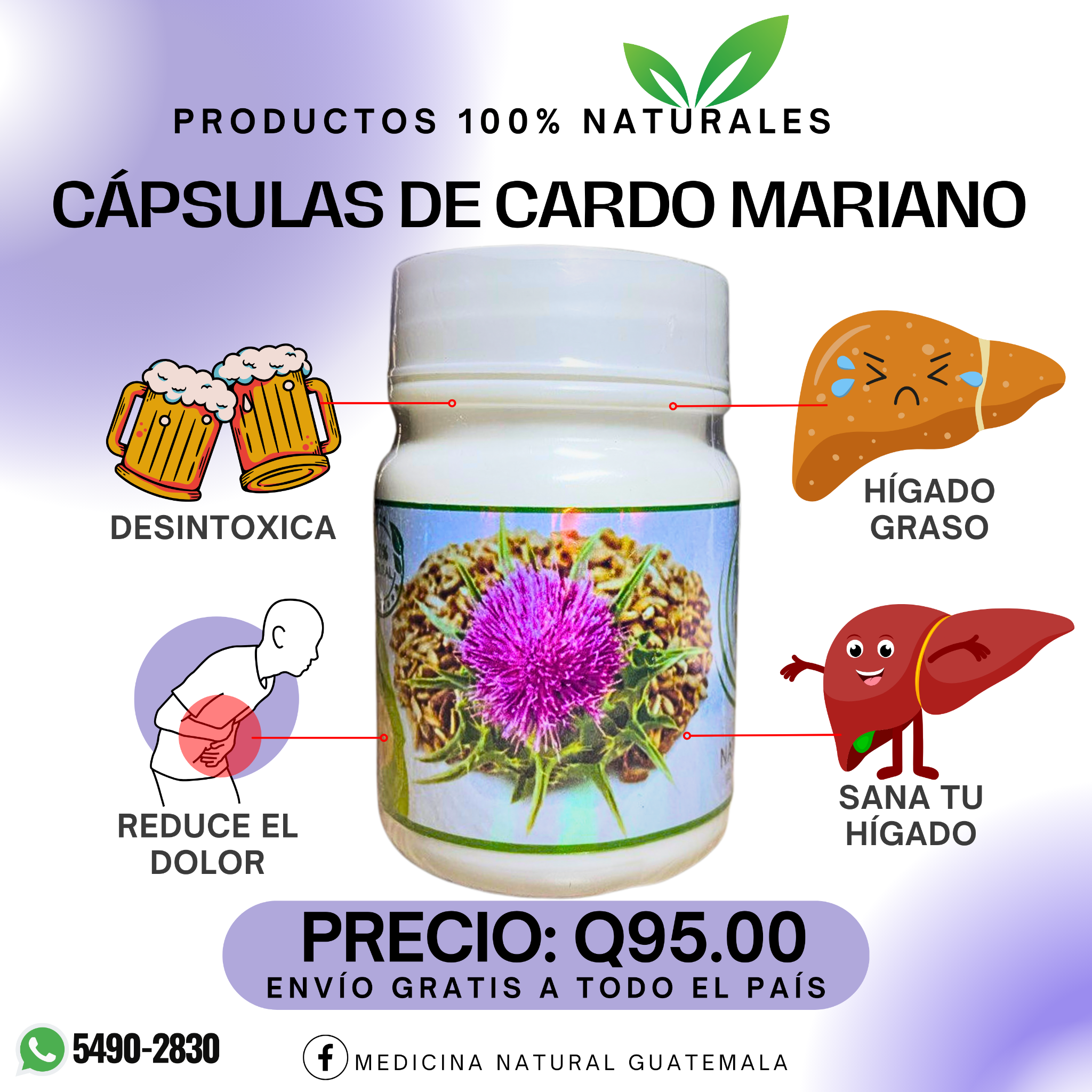 Guate Natural Facebook ad: CUIDA TU HÍGADO