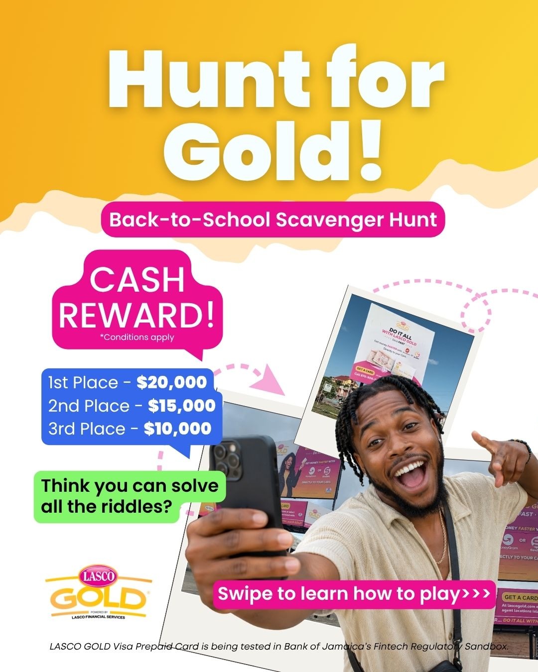 LASCO GOLD Visa Prepaid Card Facebook ad: The Hunt for Gold is ON!