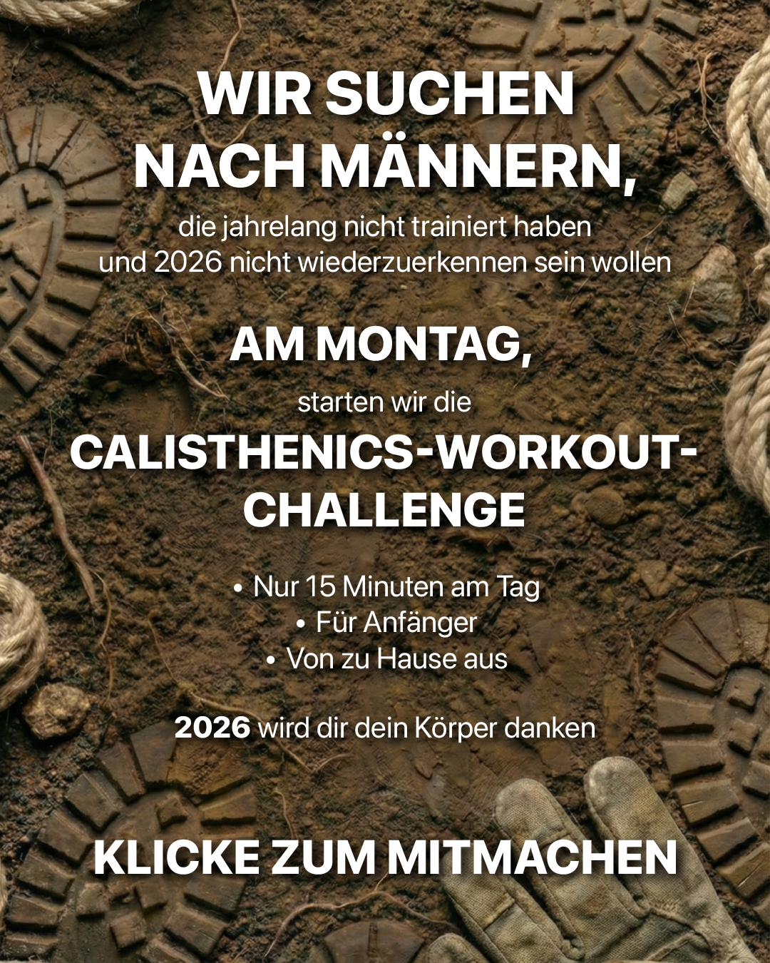 Male Calisthenics Challenge Facebook ad