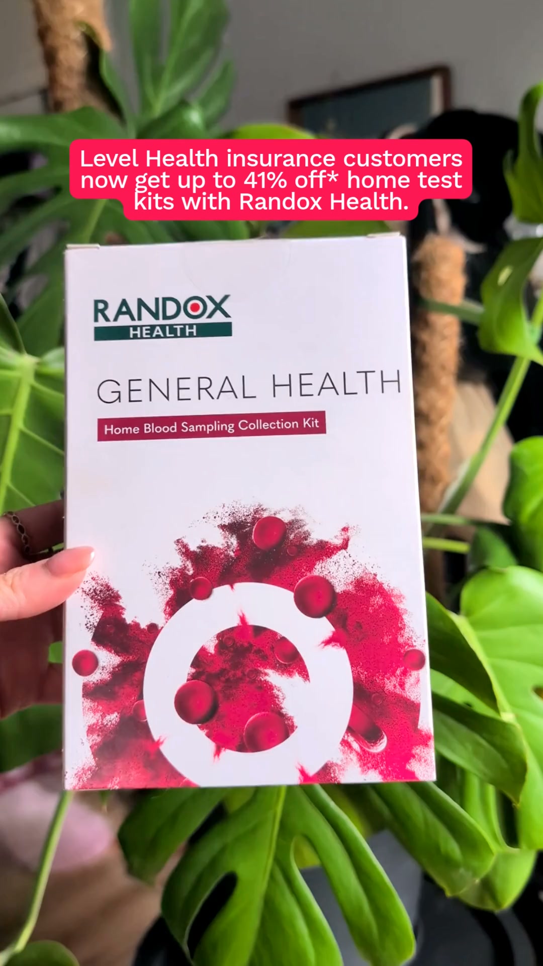 Level Health Facebook ad: Up to 41% Off Health Test Kits
