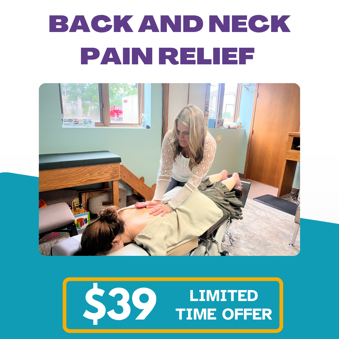 Studer Chiropractic, P.C. Facebook ad: Don’t Settle for Pain, Get Answers for $39!