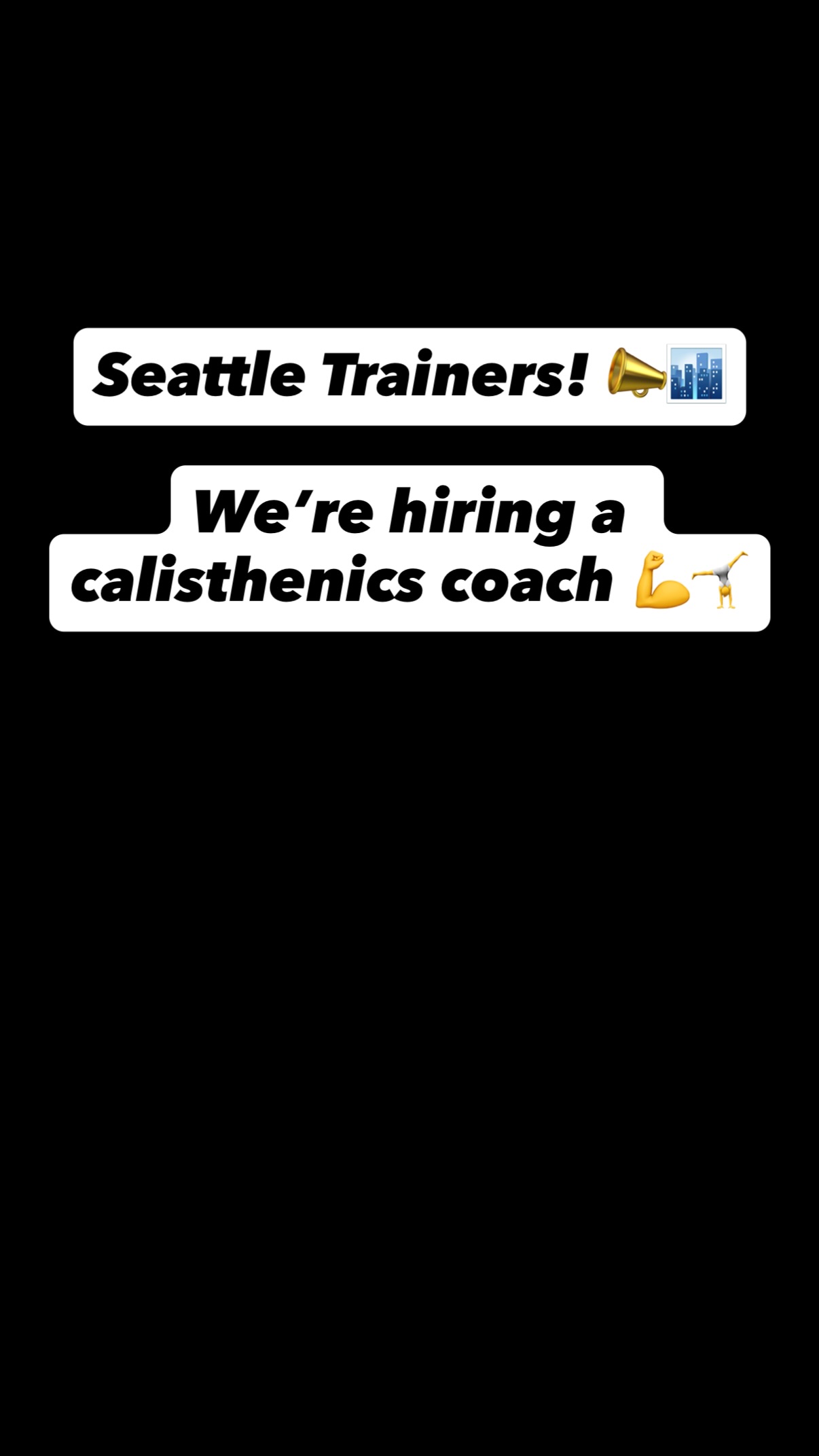 Capră - Bodyweight Training Facebook ad: Seattle Trainers!