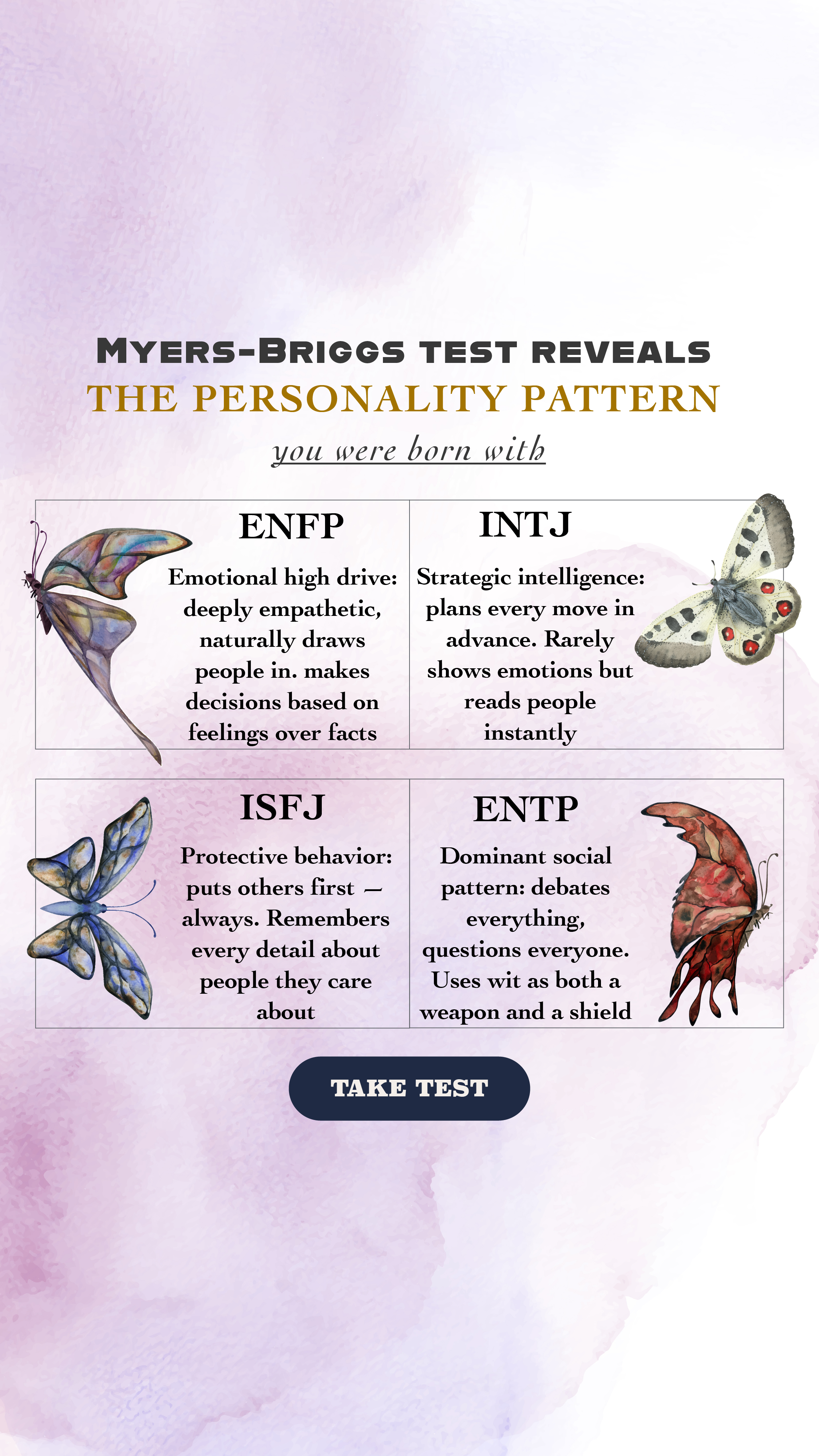 Personality Type Facebook ad