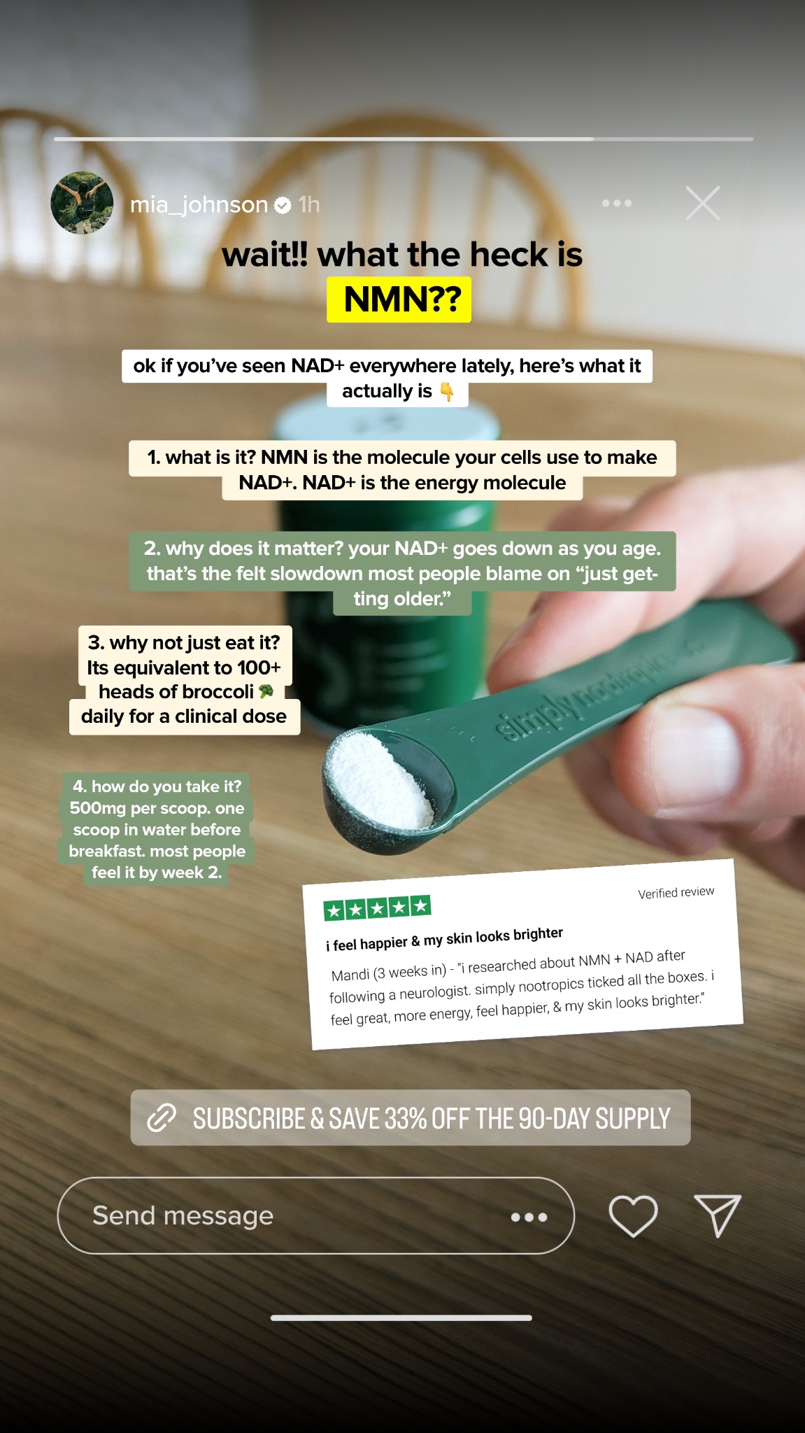 Simply Nootropics Facebook ad