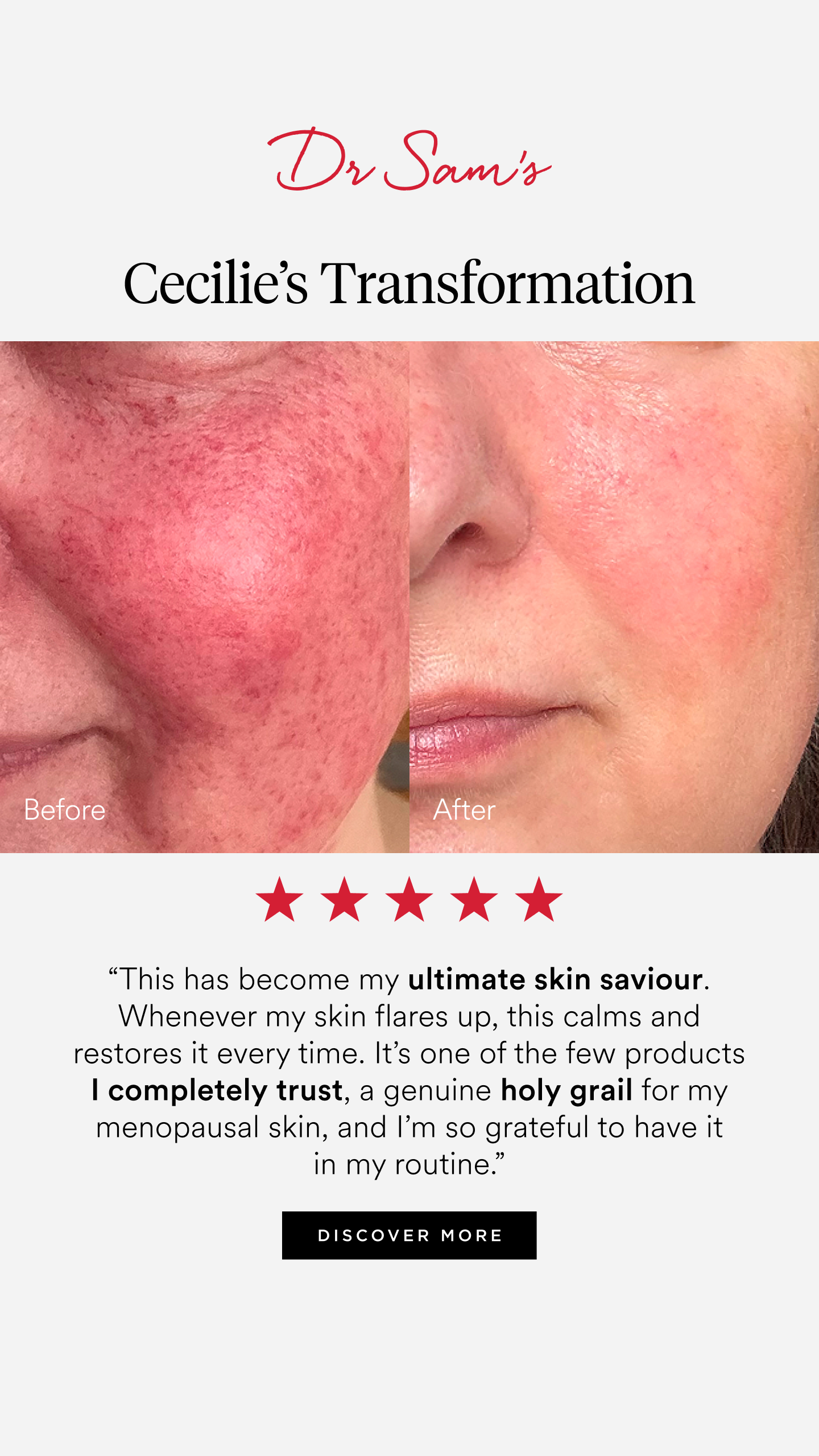 Dr Sam's Skincare Facebook ad