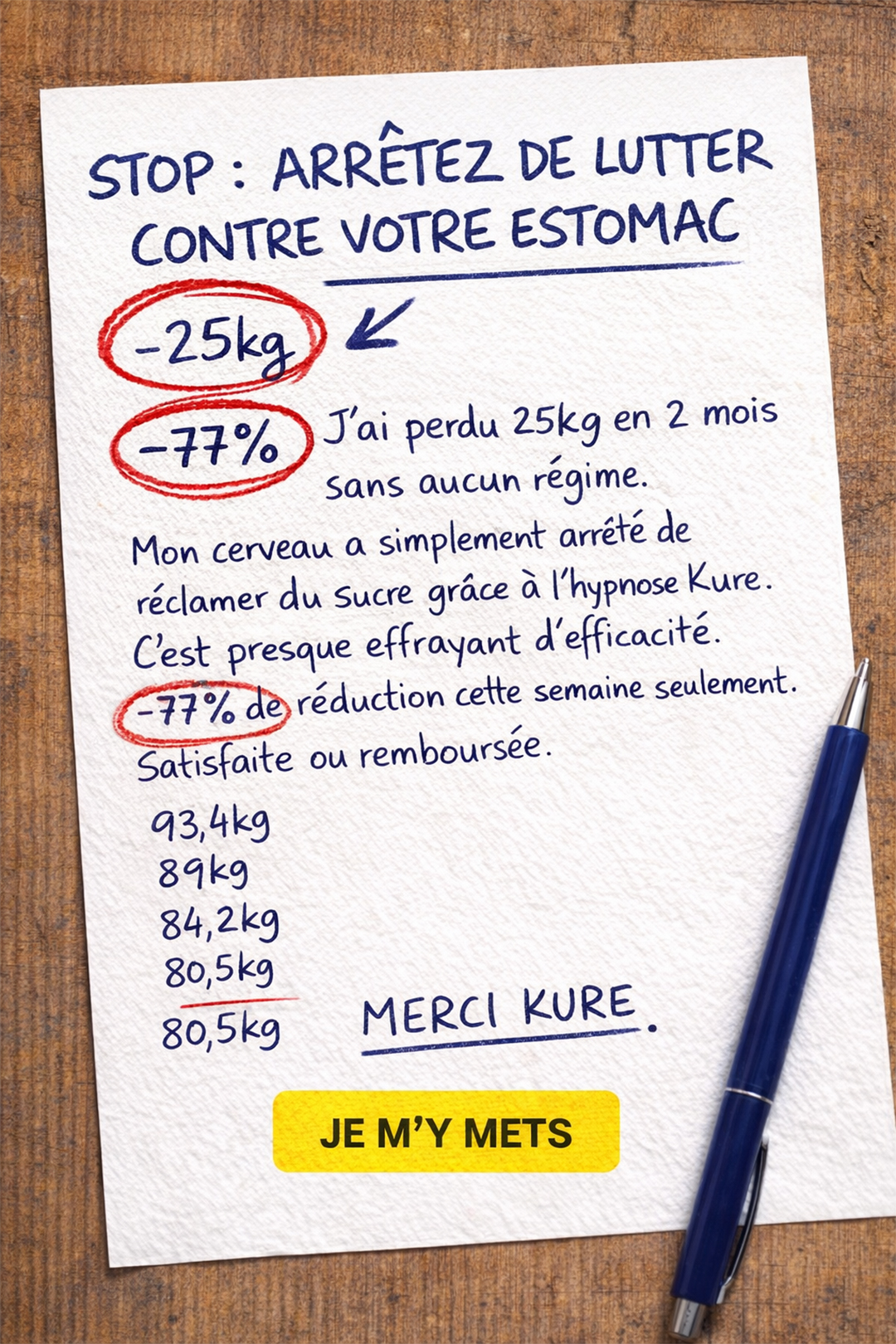 Kure: Weight Loss Hypnotherapy Facebook ad