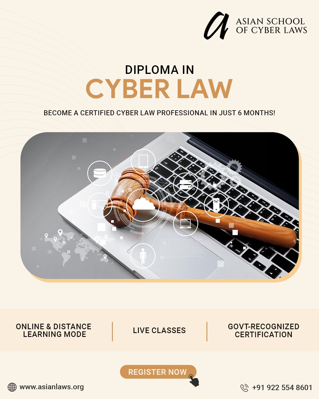 Asian School of Cyber Laws - ASCL Facebook ad: Send DCL to Enroll