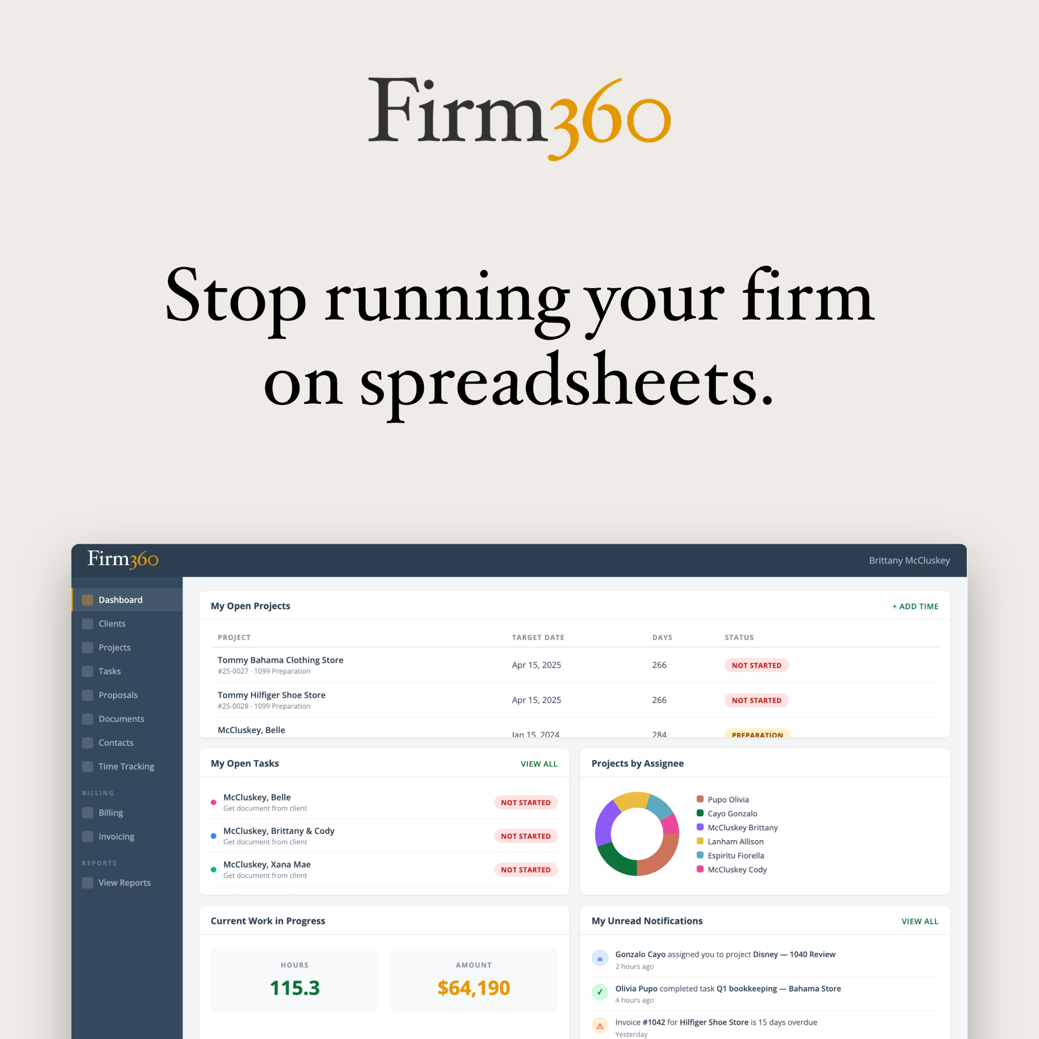 Firm360 Facebook ad: Get Started Here