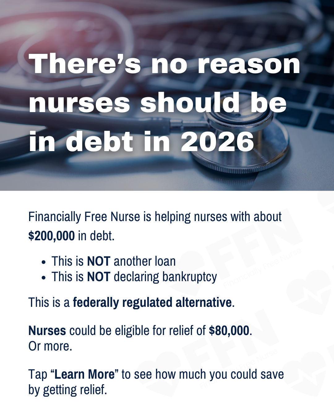Financially Free Nurse Facebook ad