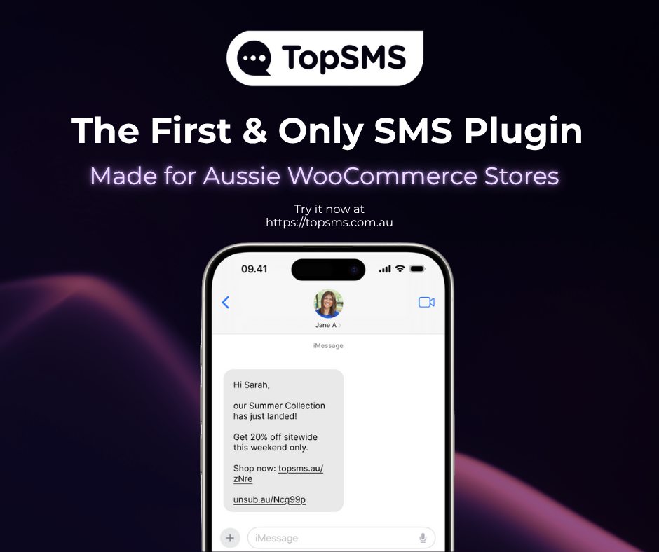 Top SMS Australia Facebook ad: Running a WooCommerce store in Australia?