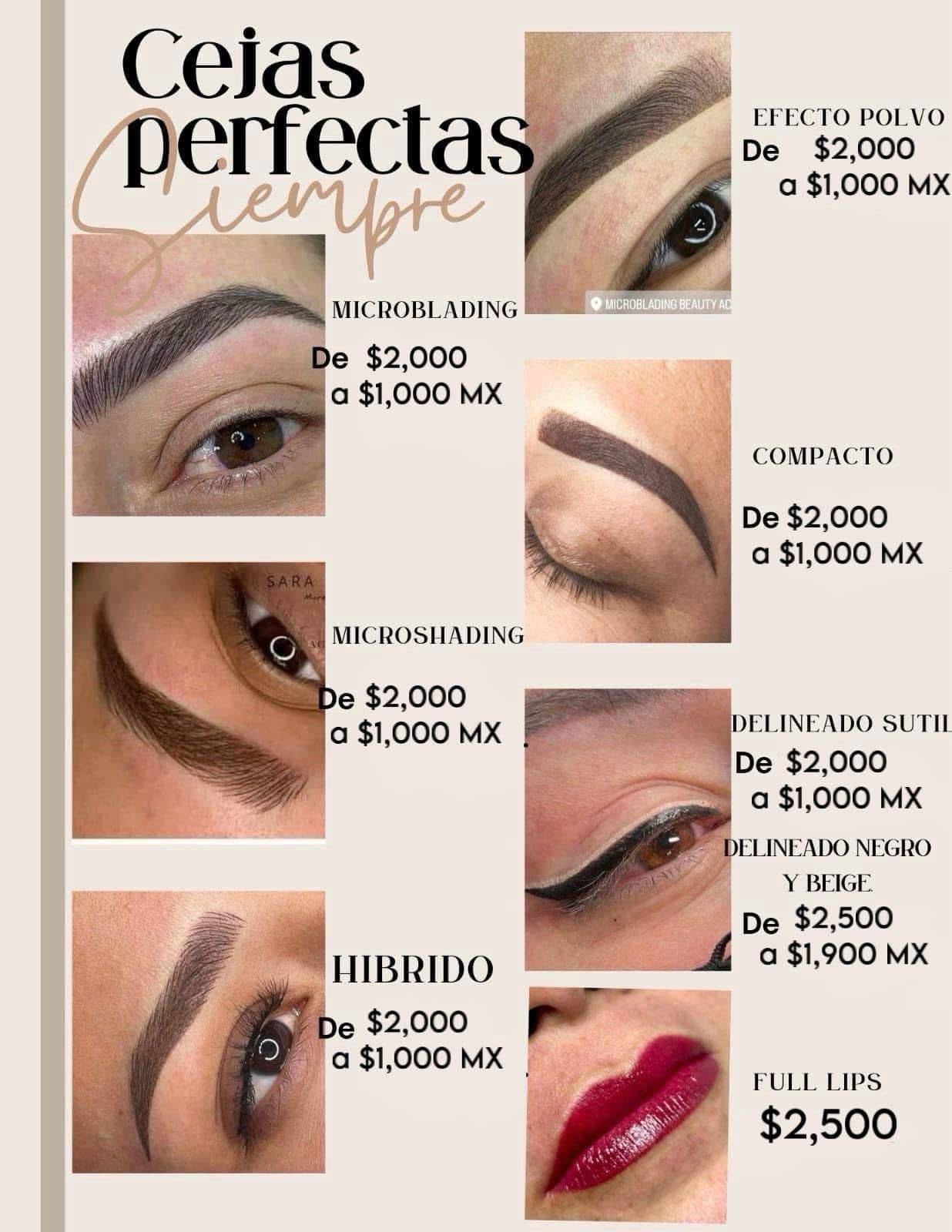 Microblading Beauty Sara Palacios Facebook ad: 50% DESCUENTO